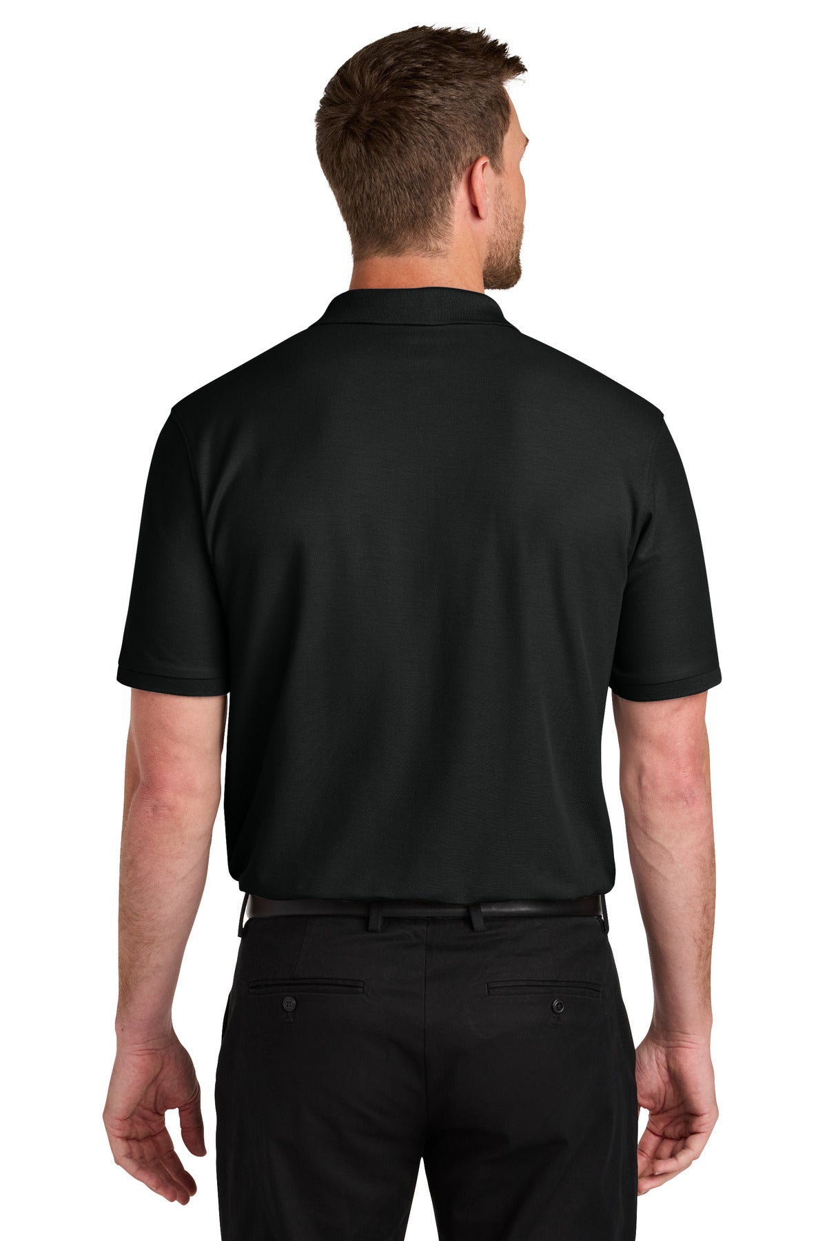 Port Authority Tall Wearever Signature Pique Pocket Polo - Deep Black