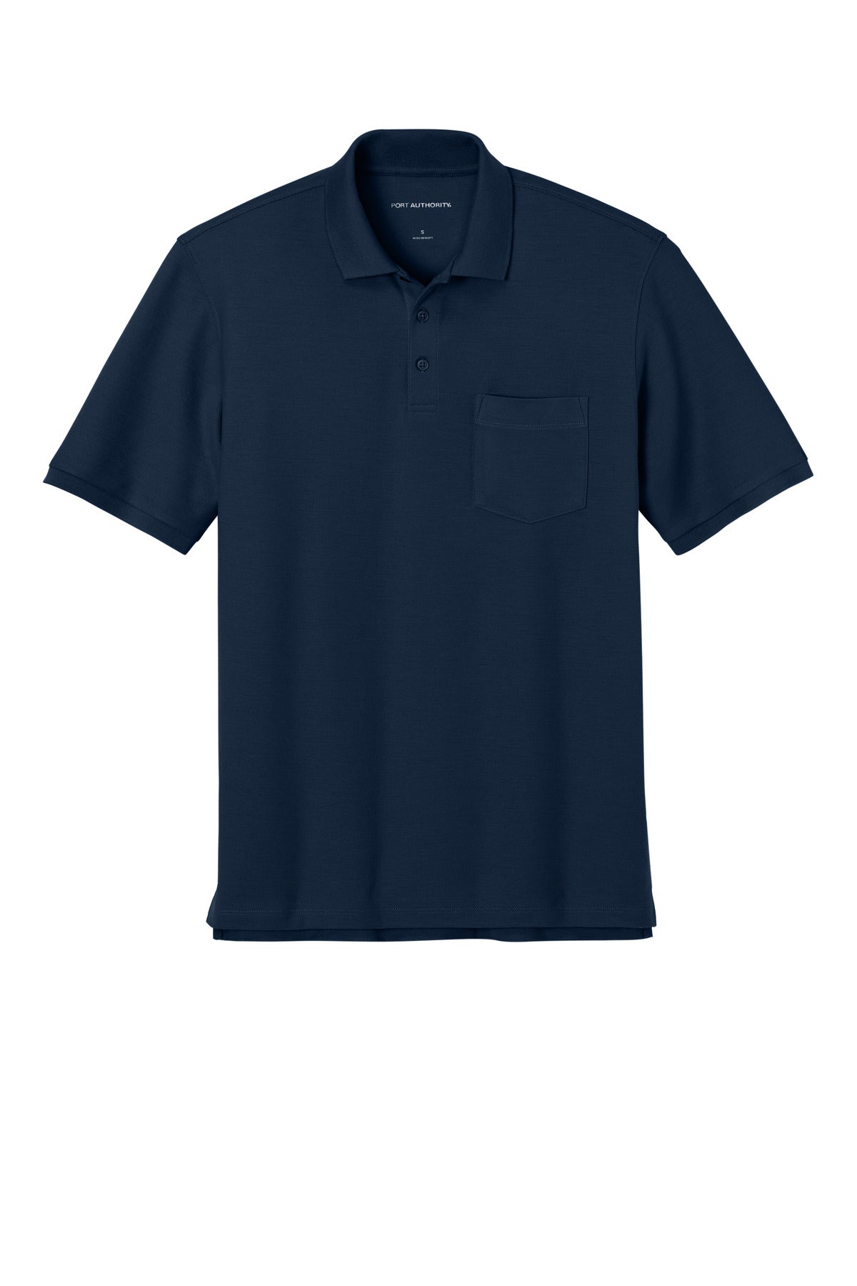 Port Authority Tall Wearever Signature Pique Pocket Polo - River Blue Navy