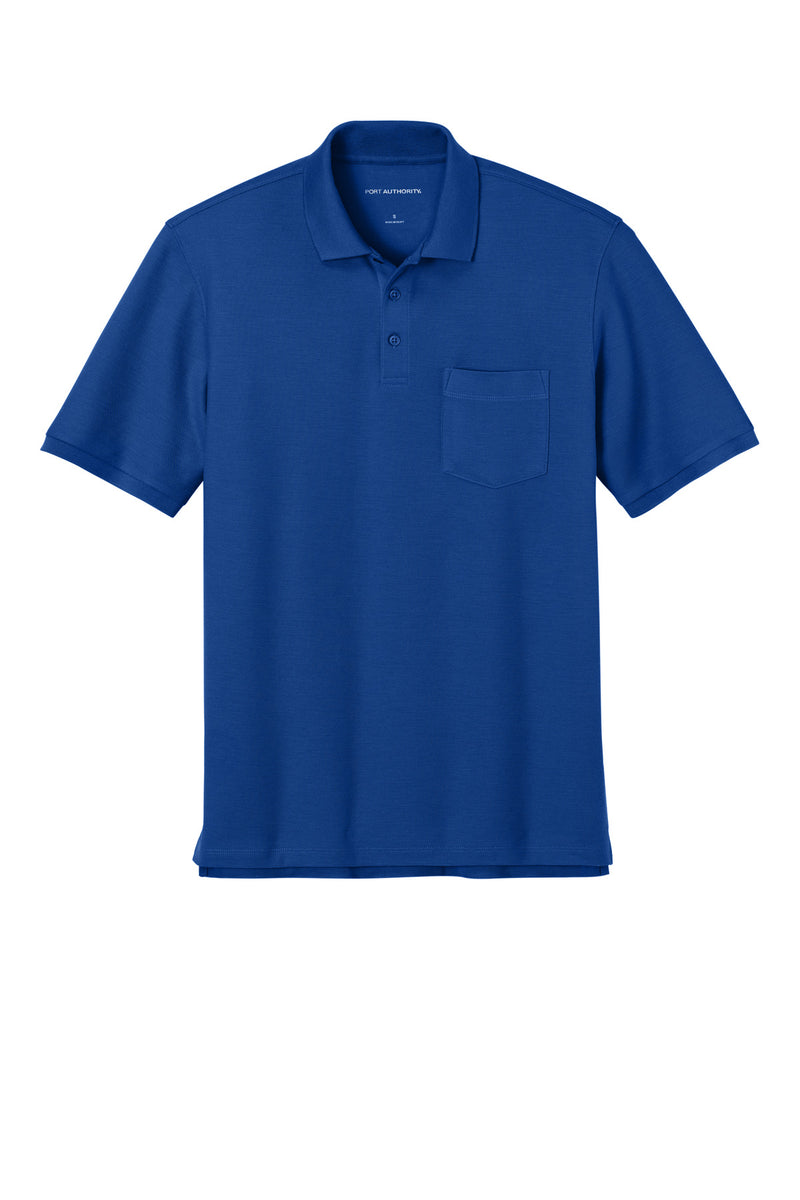Port Authority Tall Wearever Signature Pique Pocket Polo - True Royal