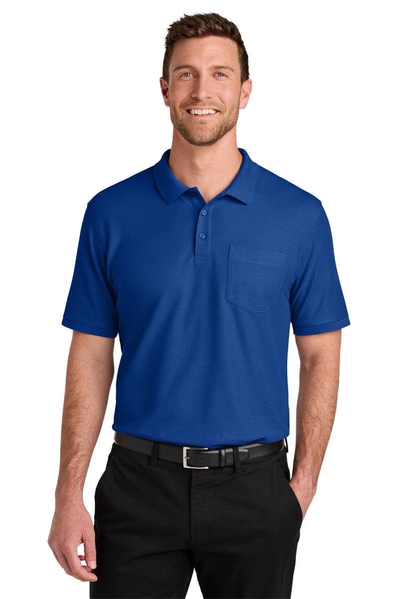 Port Authority Tall Wearever Signature Pique Pocket Polo - True Royal