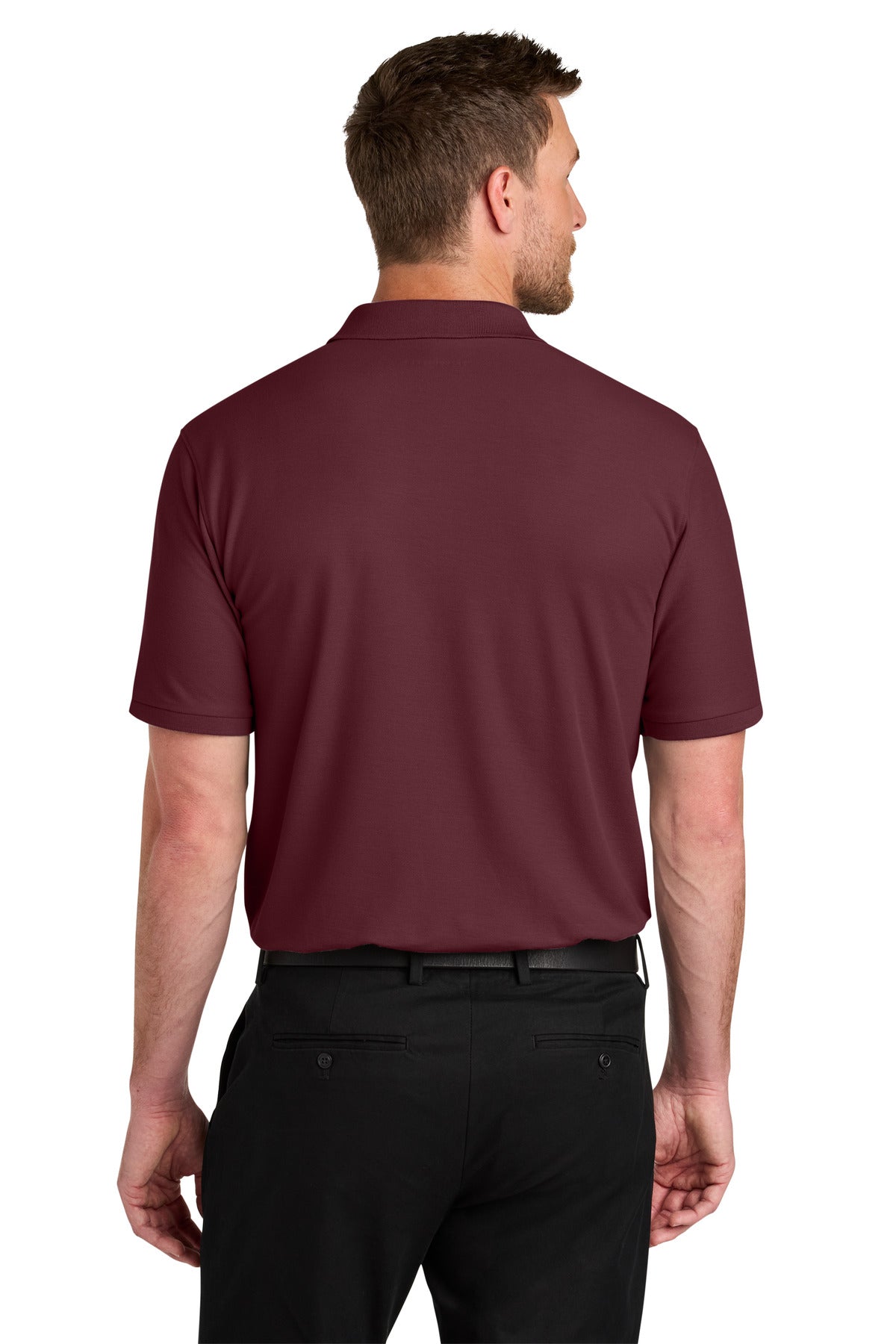 Port Authority Tall Wearever Signature Pique Polo - Burgundy