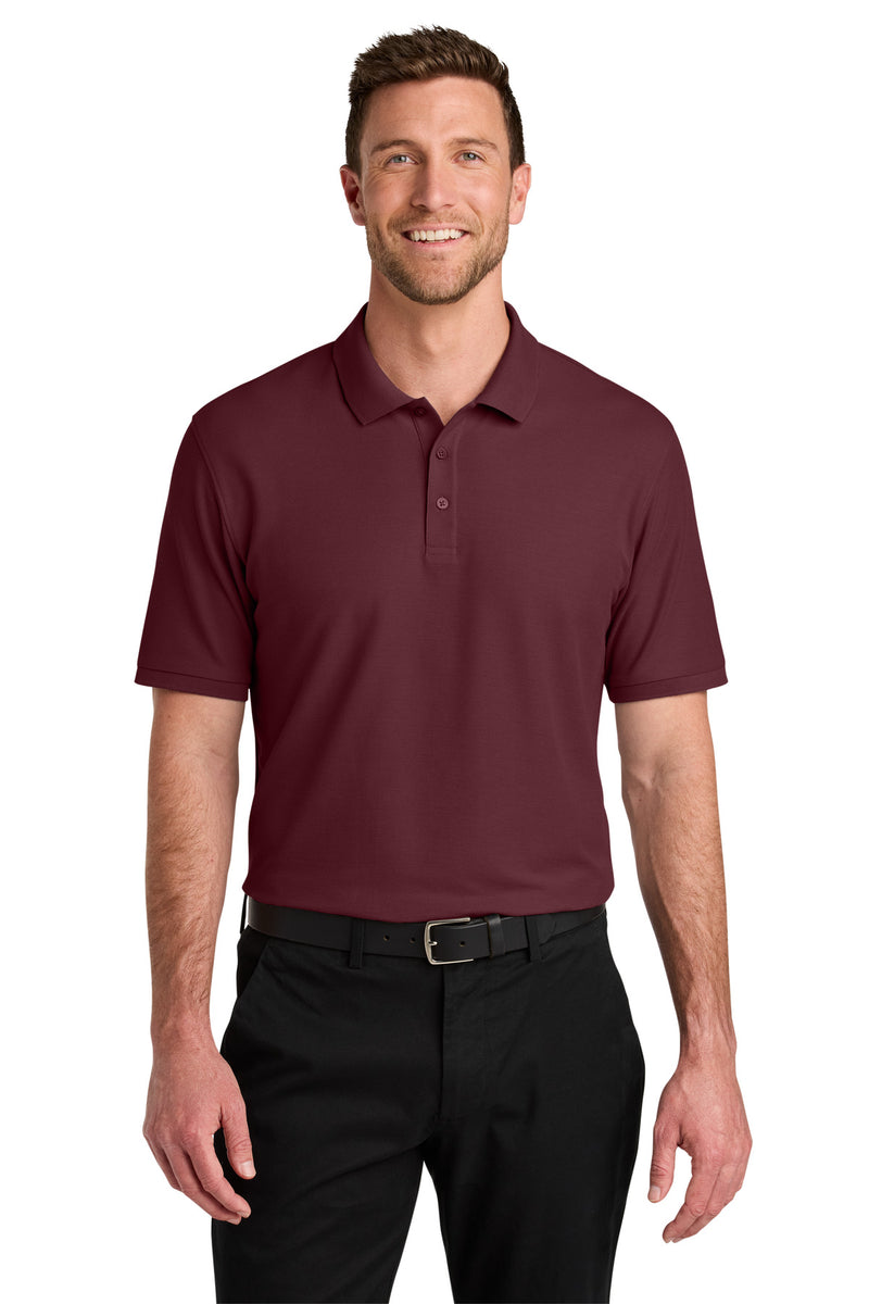 Port Authority Tall Wearever Signature Pique Polo - Burgundy
