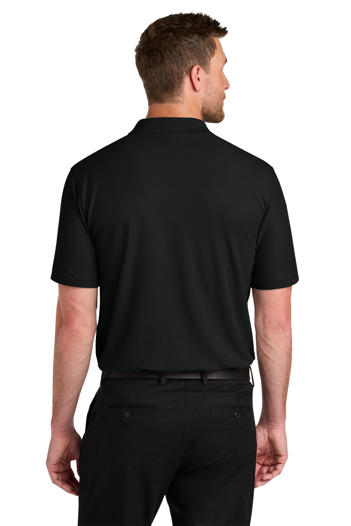 Port Authority Tall Wearever Signature Pique Polo - Deep Black