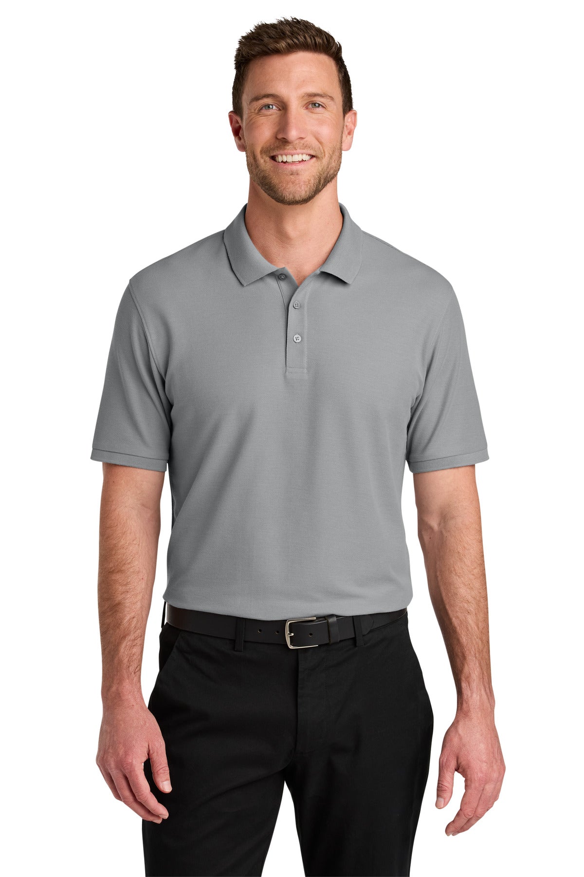 Port Authority Tall Wearever Signature Pique Polo - Gusty Grey