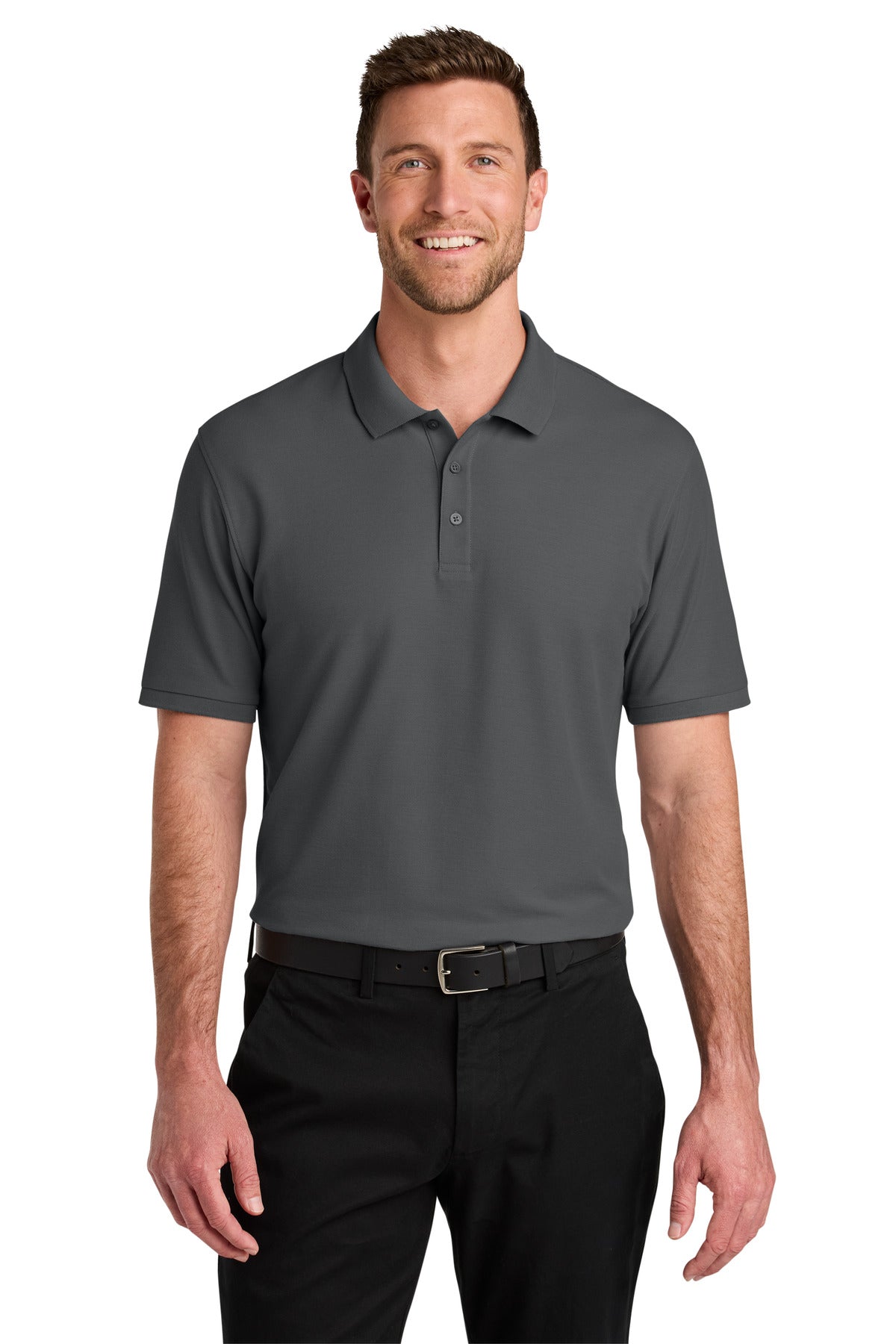 Port Authority Tall Wearever Signature Pique Polo - Storm Grey