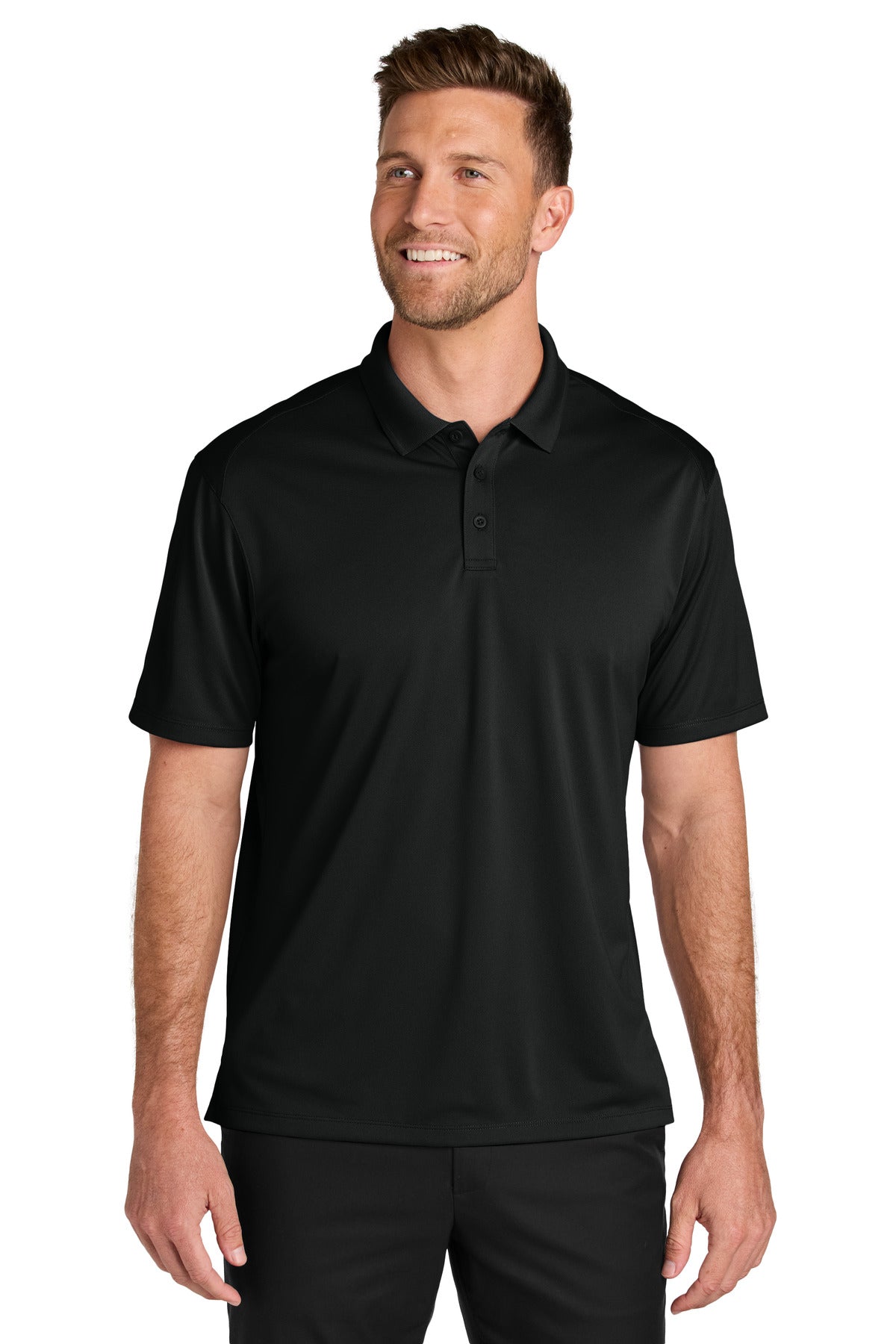 Port Authority Tall Wearever Performance Pique Polo - Deep Black