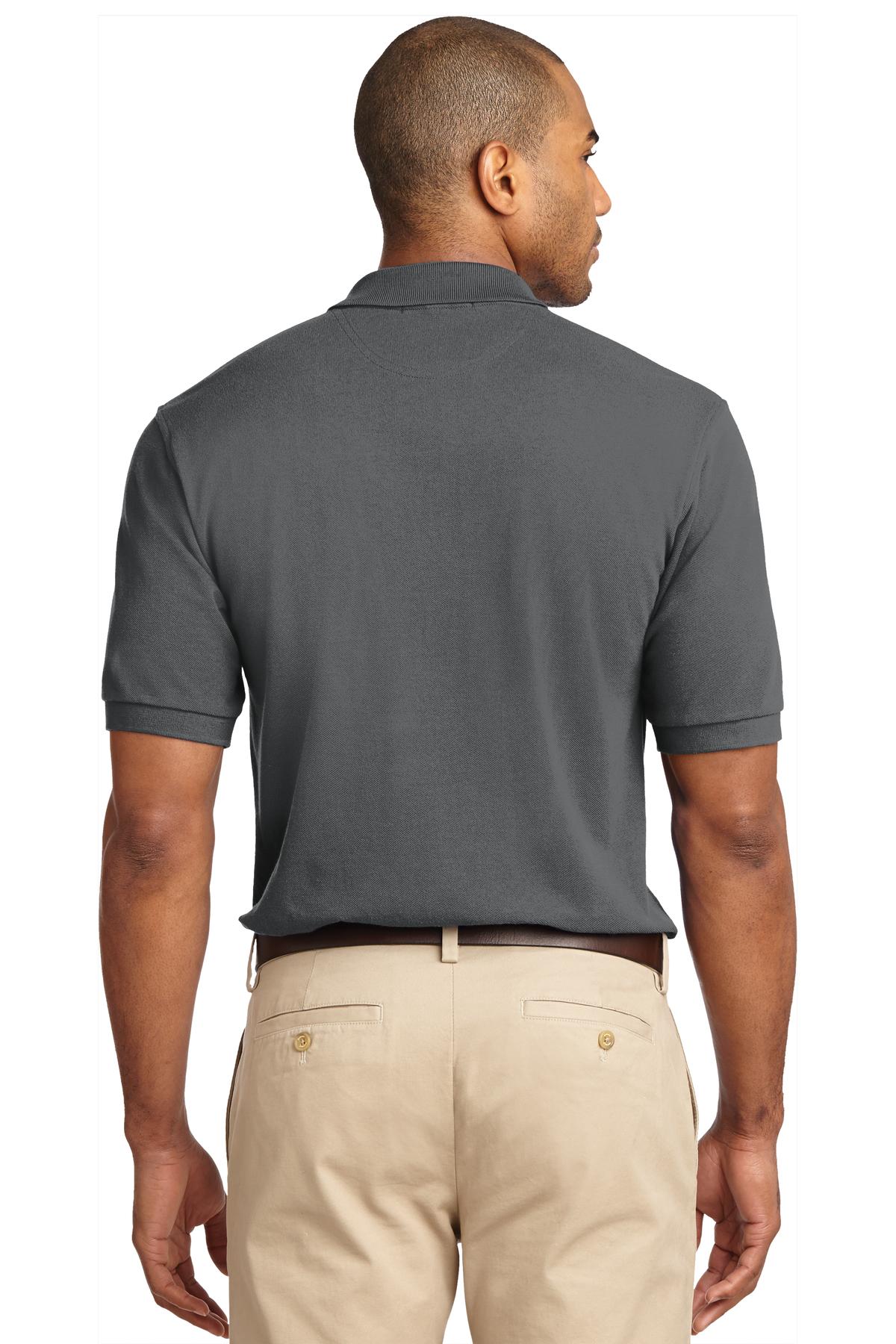 Port Authority Tall Heavyweight Cotton Pique Polo - Steel Grey