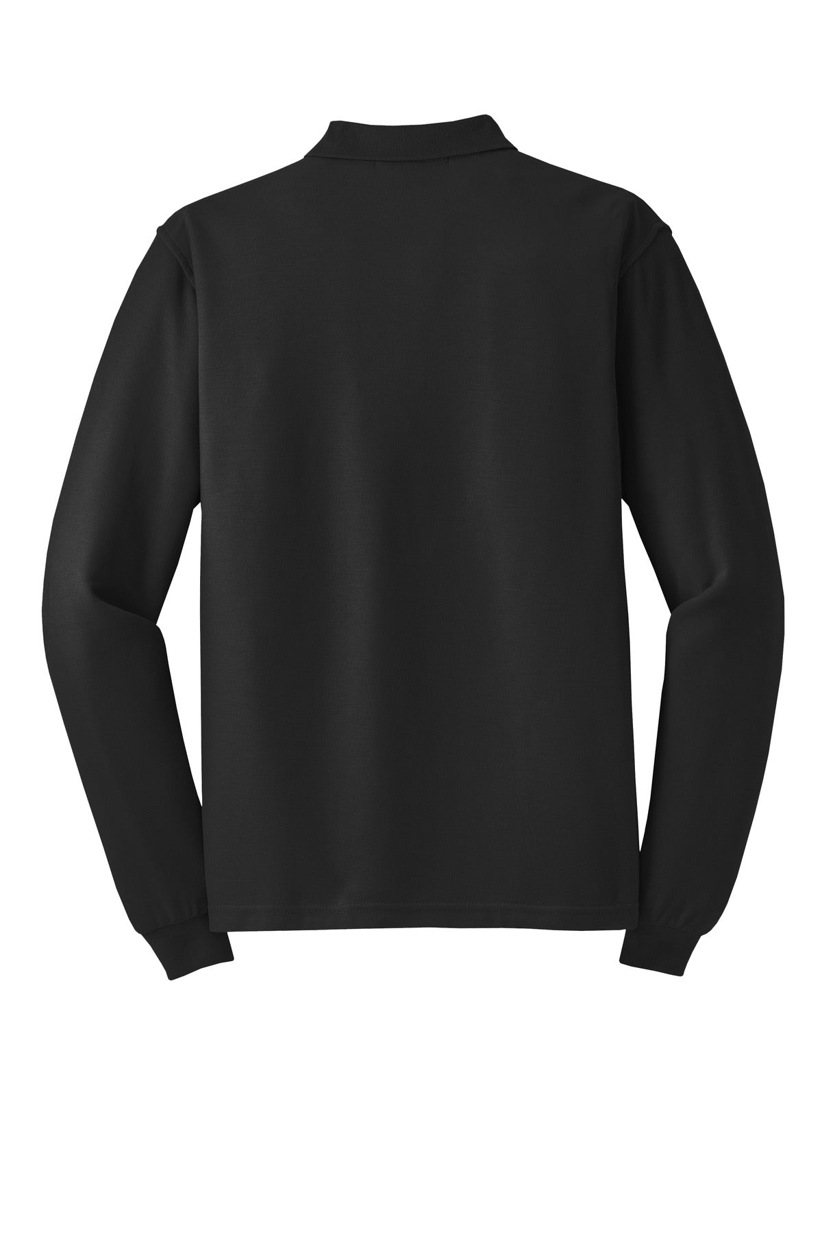 Port Authority Tall Silk Touch Long Sleeve Polo - Black