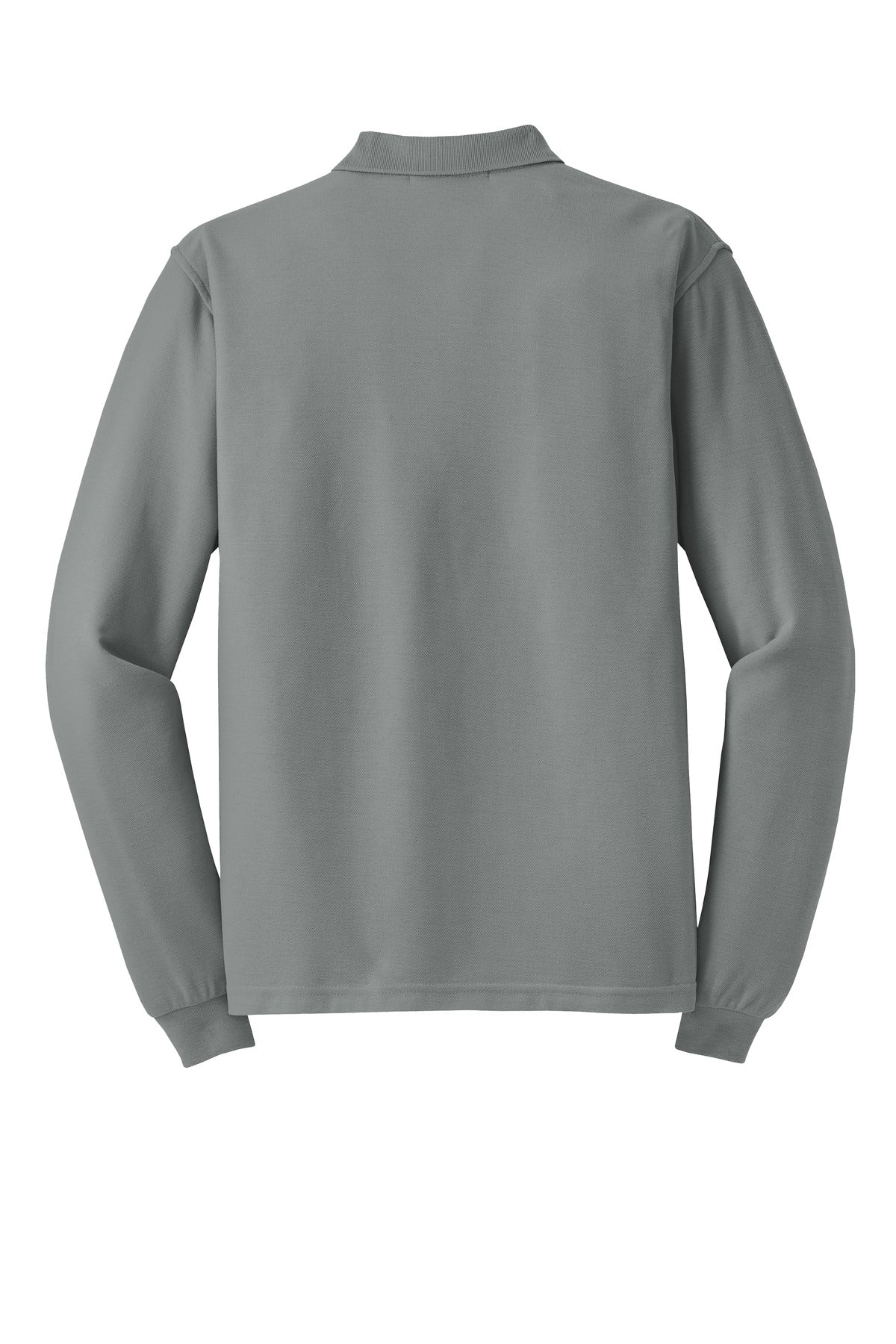 Port Authority Tall Silk Touch Long Sleeve Polo - Cool Grey