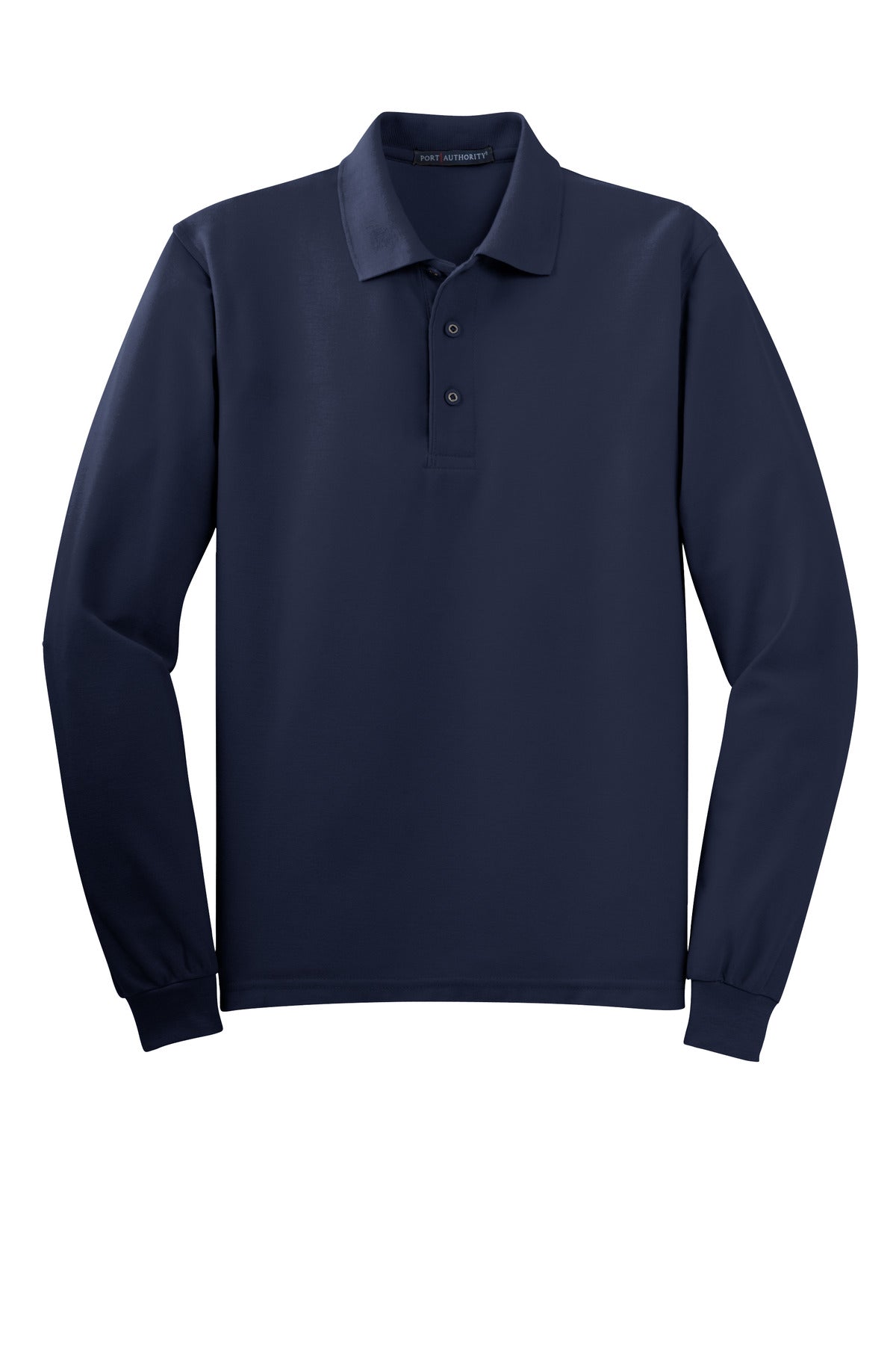 Port Authority Tall Silk Touch Long Sleeve Polo - Navy