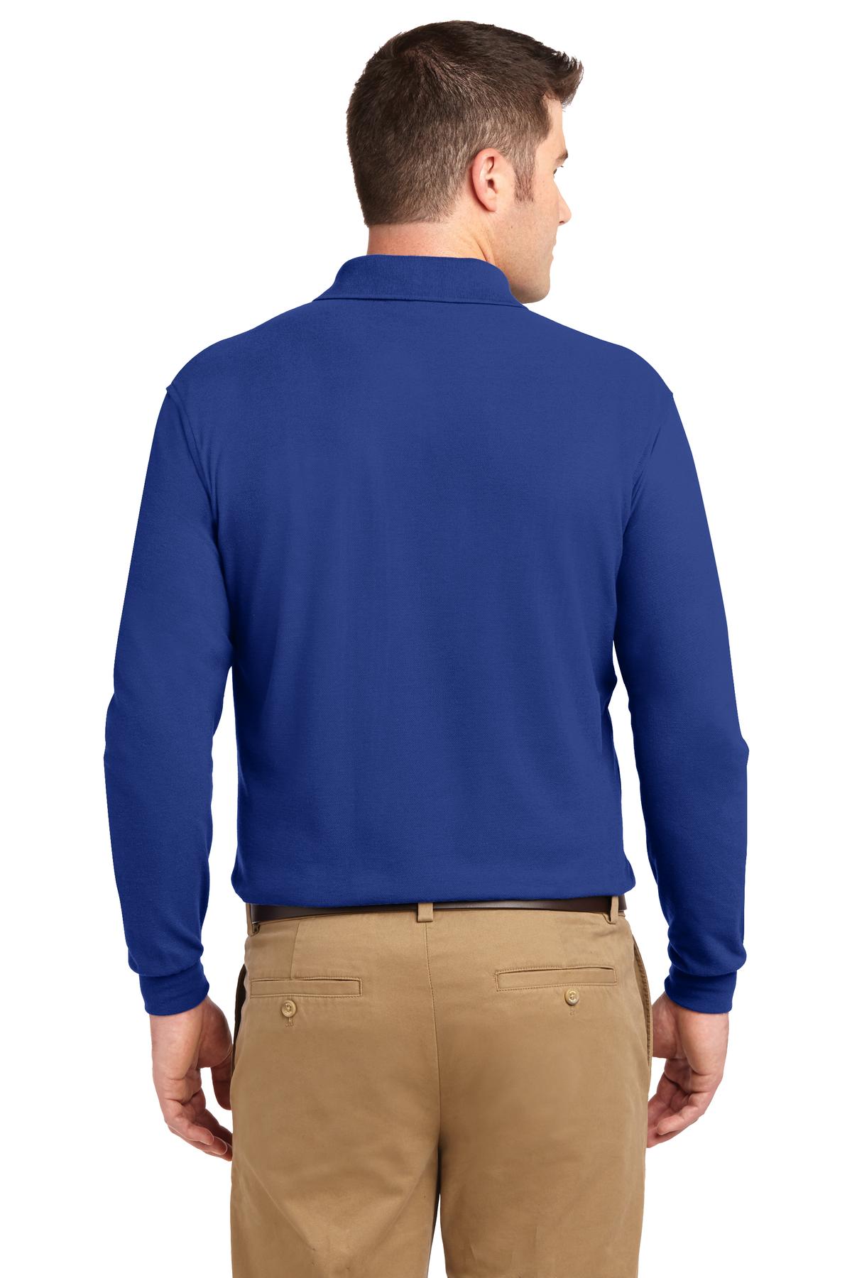 Port Authority Tall Silk Touch Long Sleeve Polo - Royal