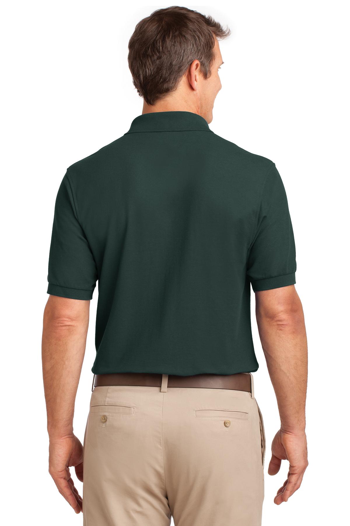 Port Authority Tall Silk Touch Polo with Pocket - Dark Green