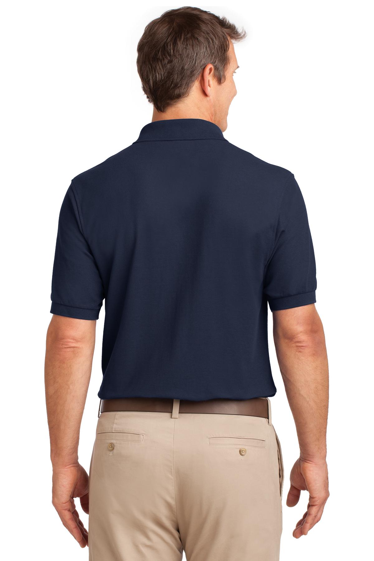 Port Authority Tall Silk Touch Polo with Pocket - Navy