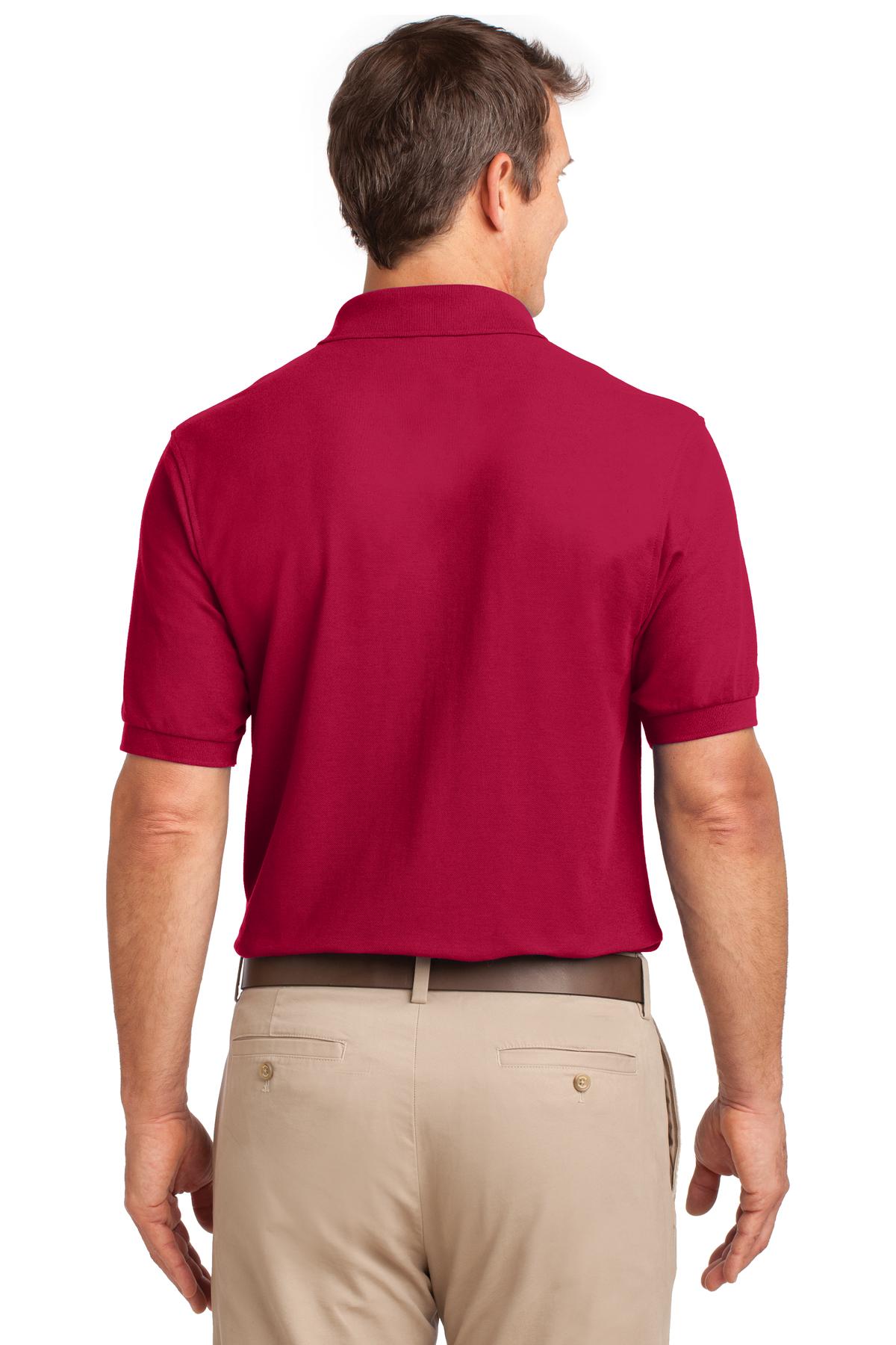 Port Authority Tall Silk Touch Polo with Pocket - Red