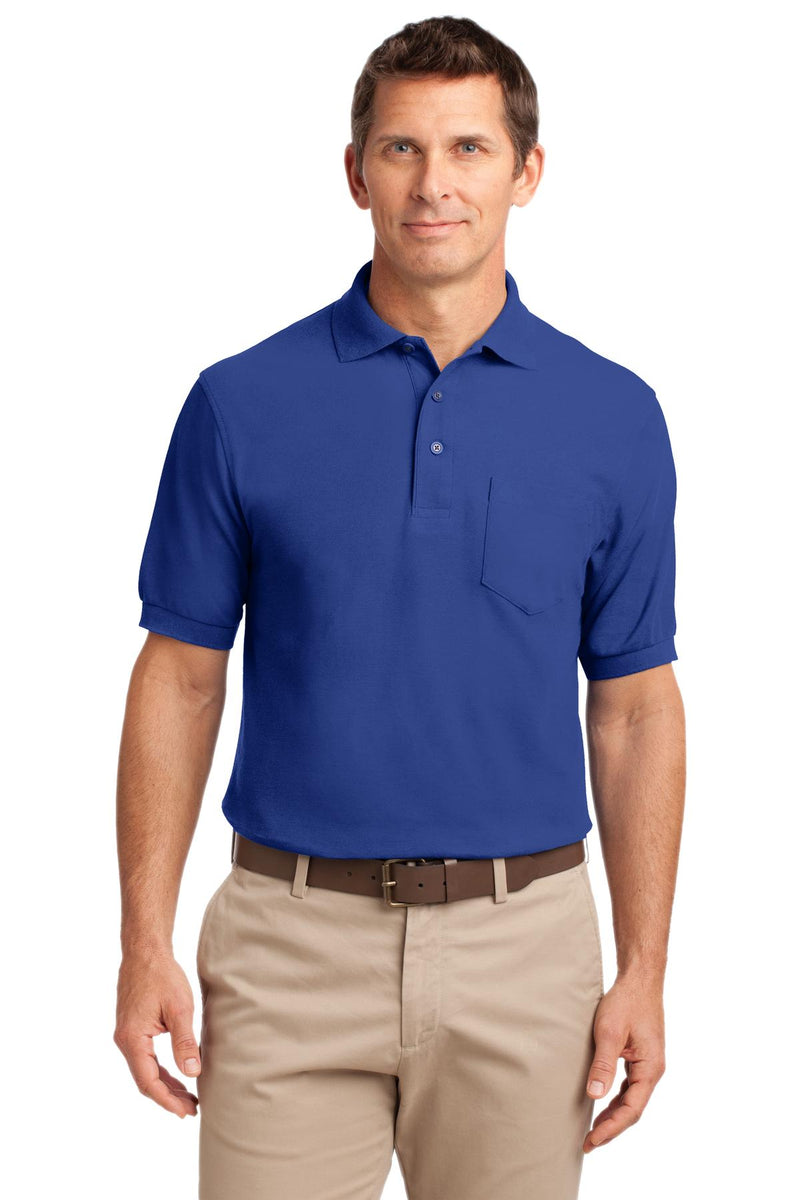 Port Authority Tall Silk Touch Polo with Pocket - Royal