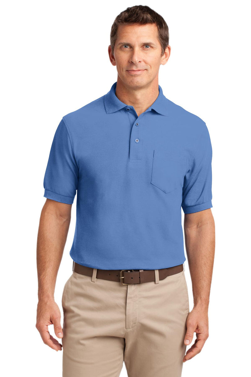 Port Authority Tall Silk Touch Polo with Pocket - Ultramarine Blue