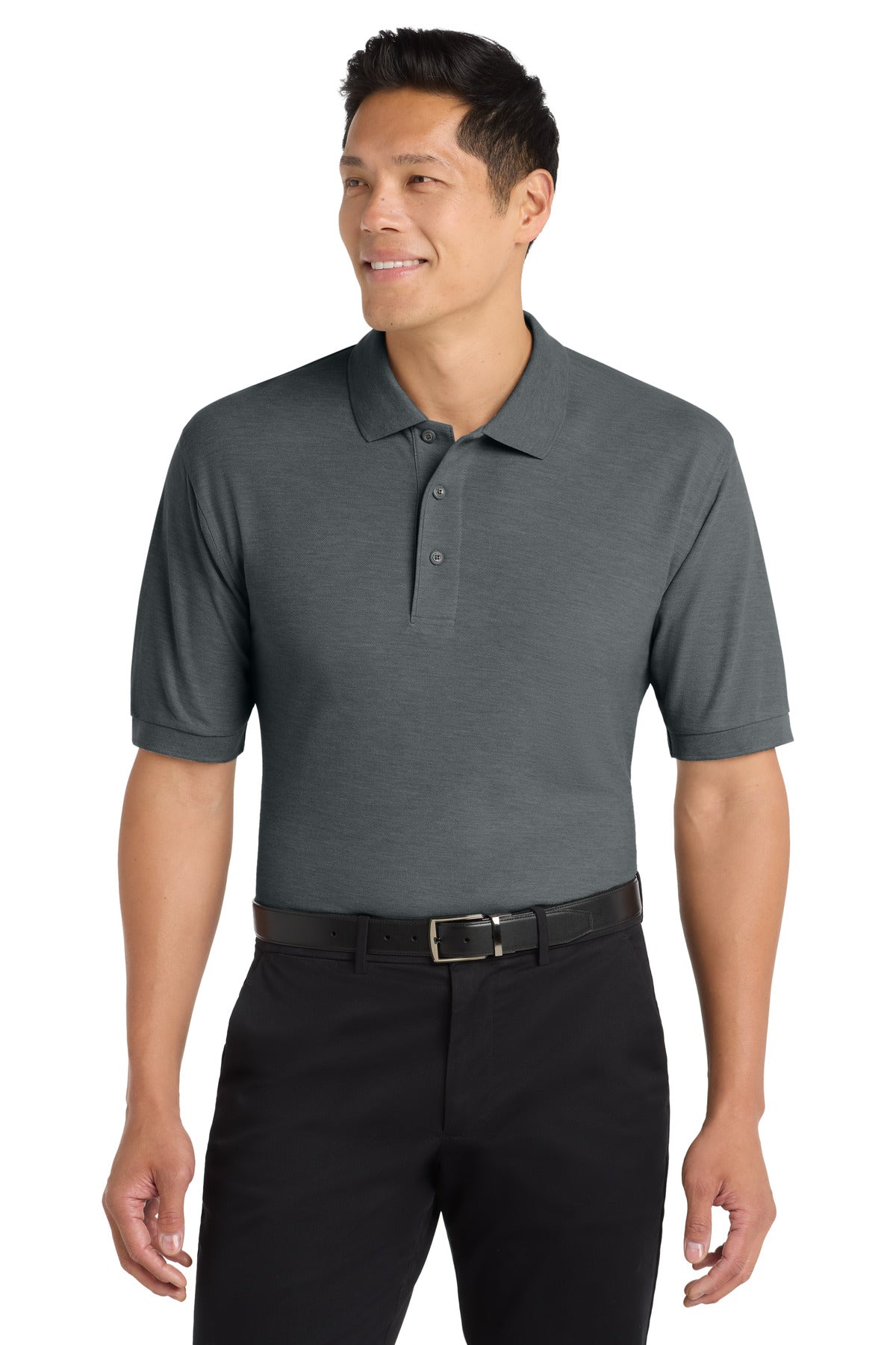 Port Authority Tall Silk Touch Polo - Steel Grey