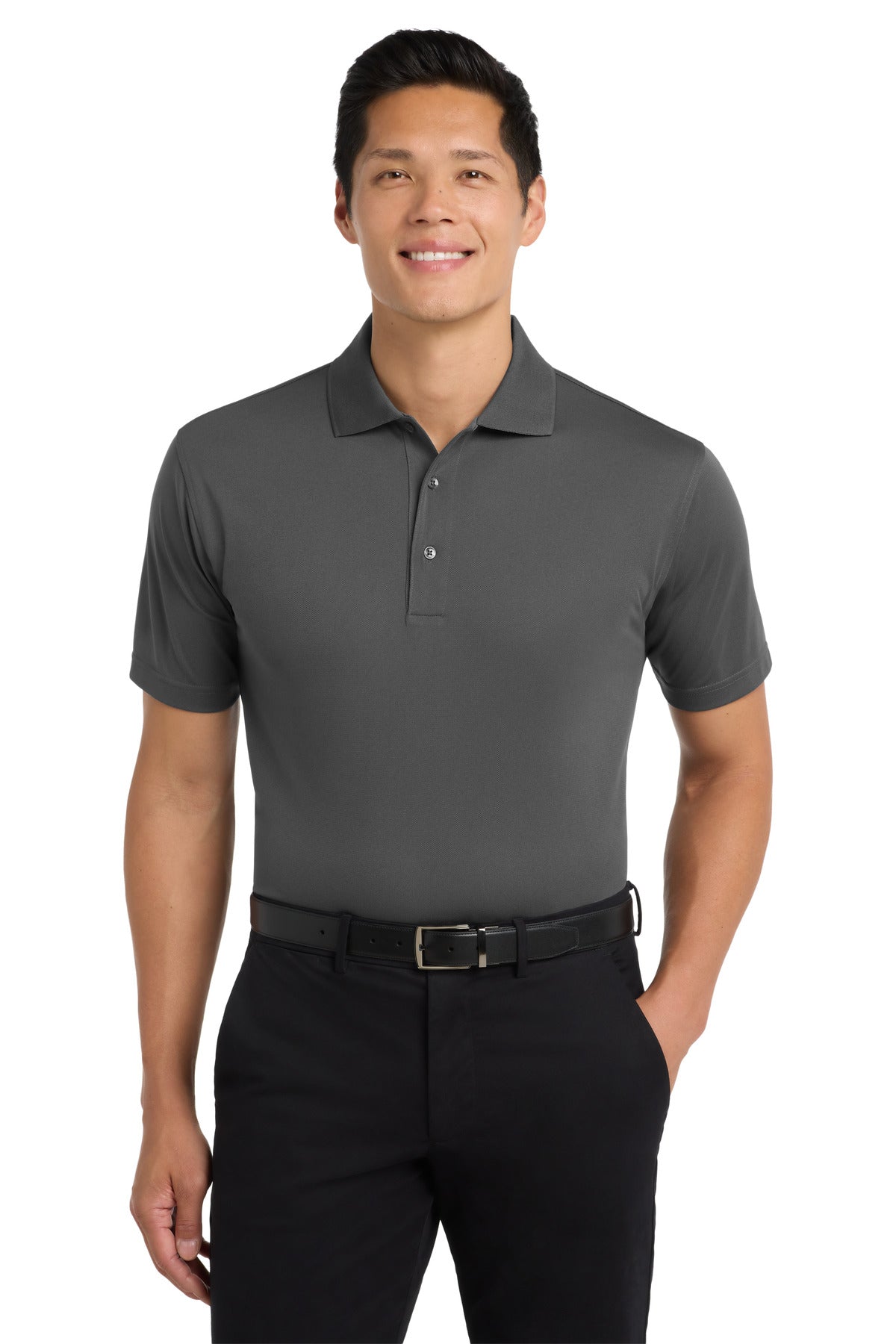 Port Authority Tall Tech Pique Polo - Grey Smoke