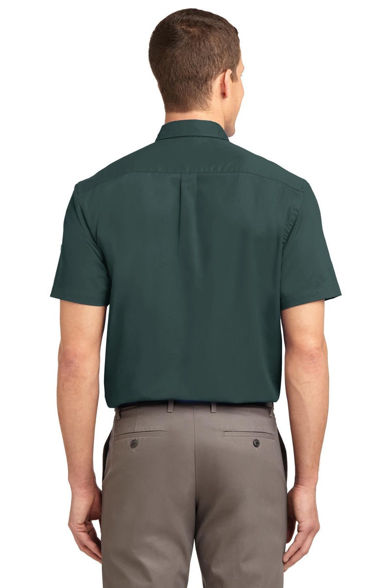 Port Authority Tall Short Sleeve Easy Care Shirt - Dark Green/ Navy