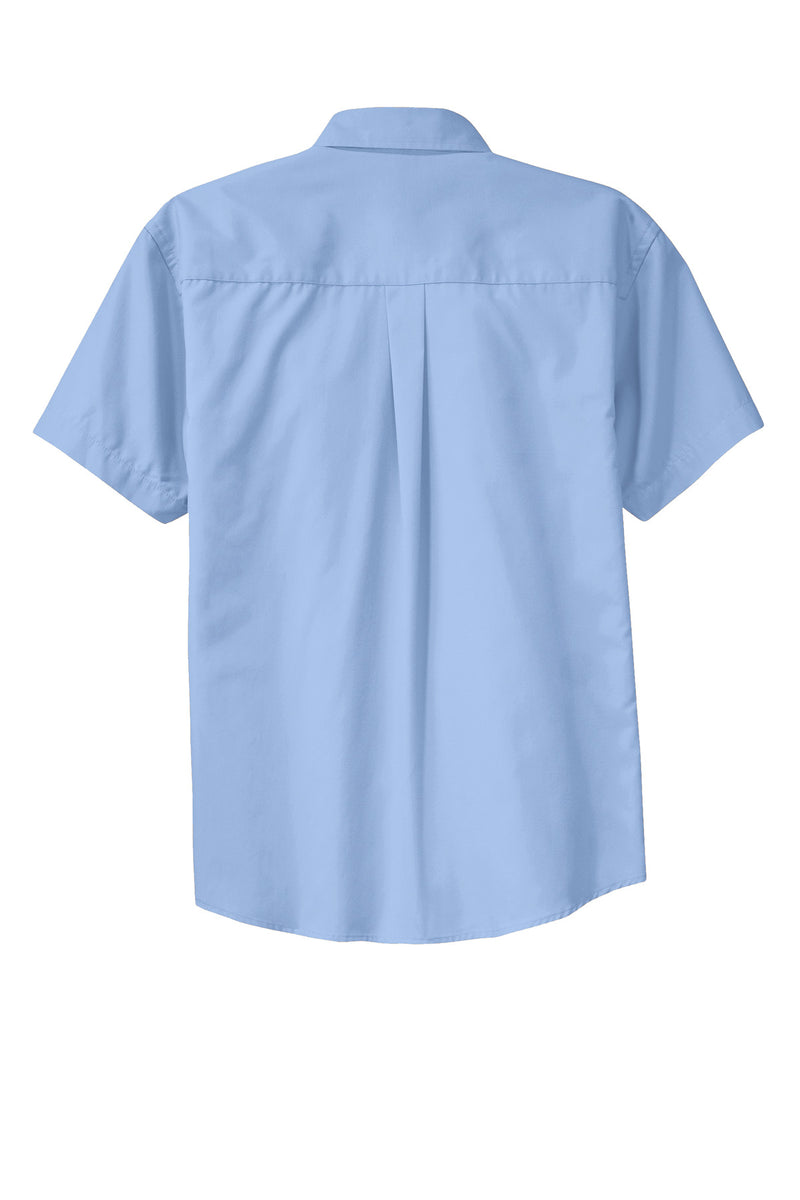 Port Authority Tall Short Sleeve Easy Care Shirt - Light Blue/ Light Stone