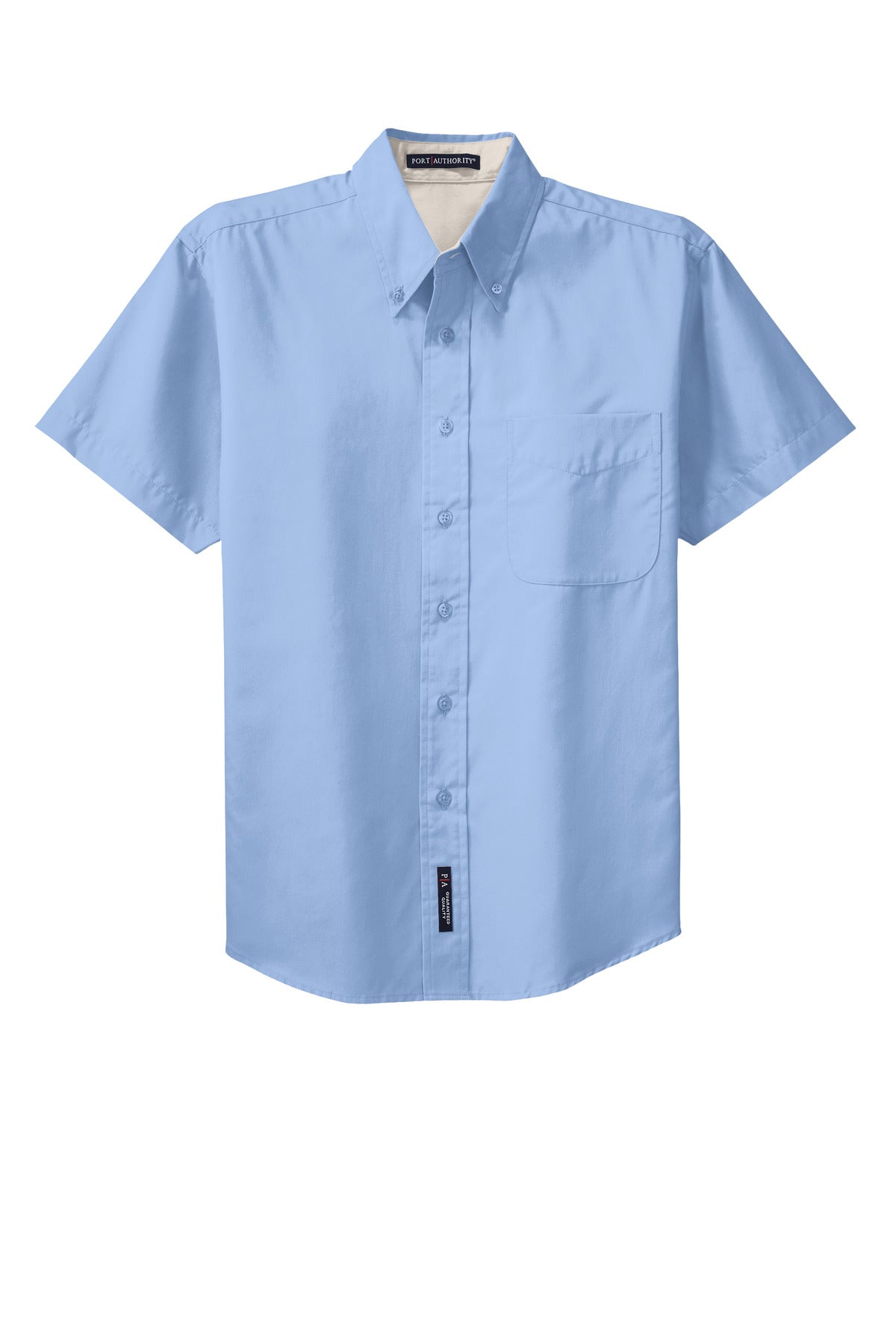 Port Authority Tall Short Sleeve Easy Care Shirt - Light Blue/ Light Stone