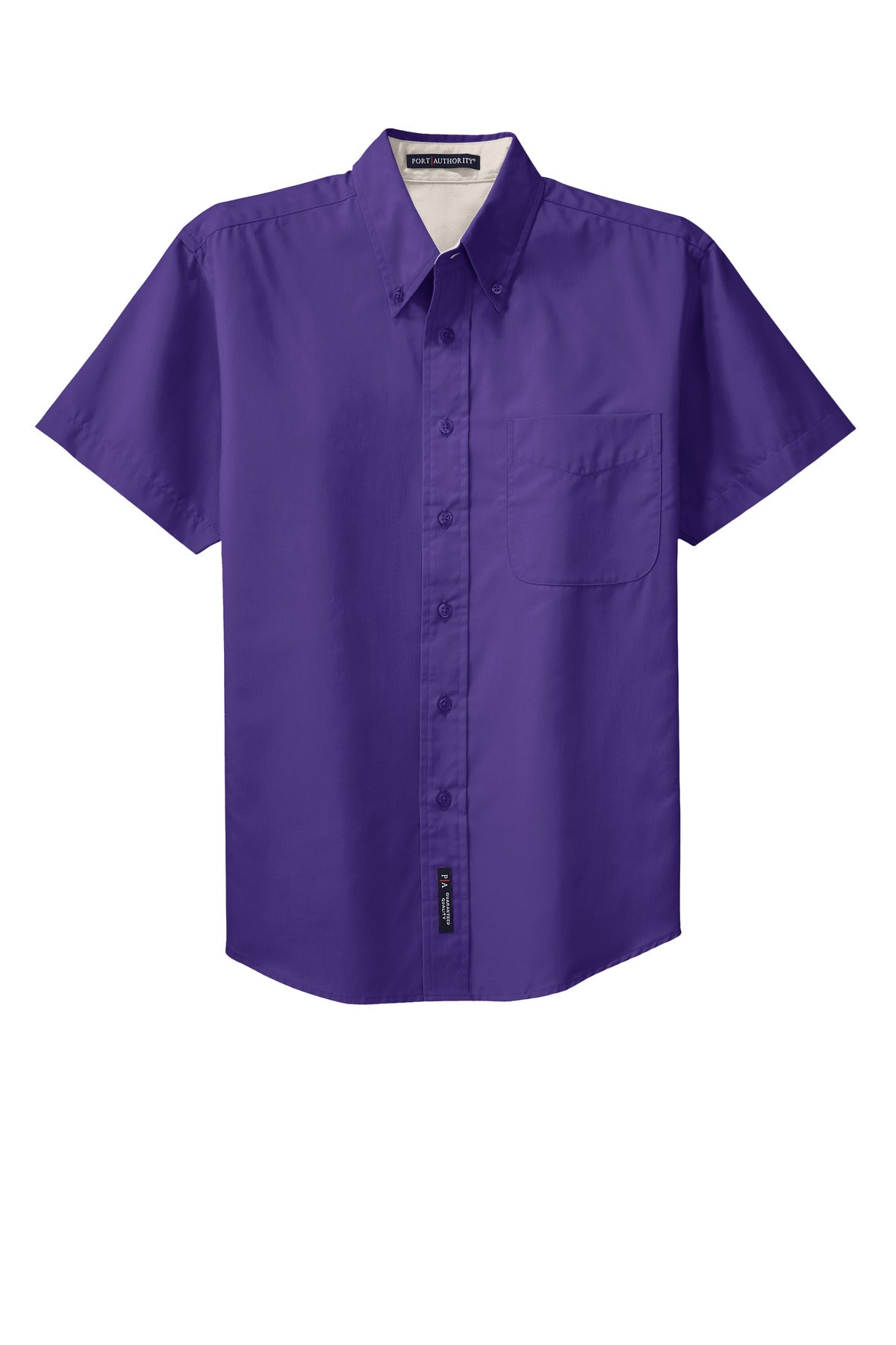 Port Authority Tall Short Sleeve Easy Care Shirt - Purple/ Light Stone