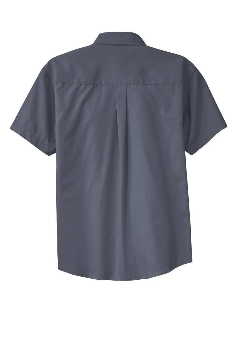Port Authority Tall Short Sleeve Easy Care Shirt - Steel Grey/ Light Stone