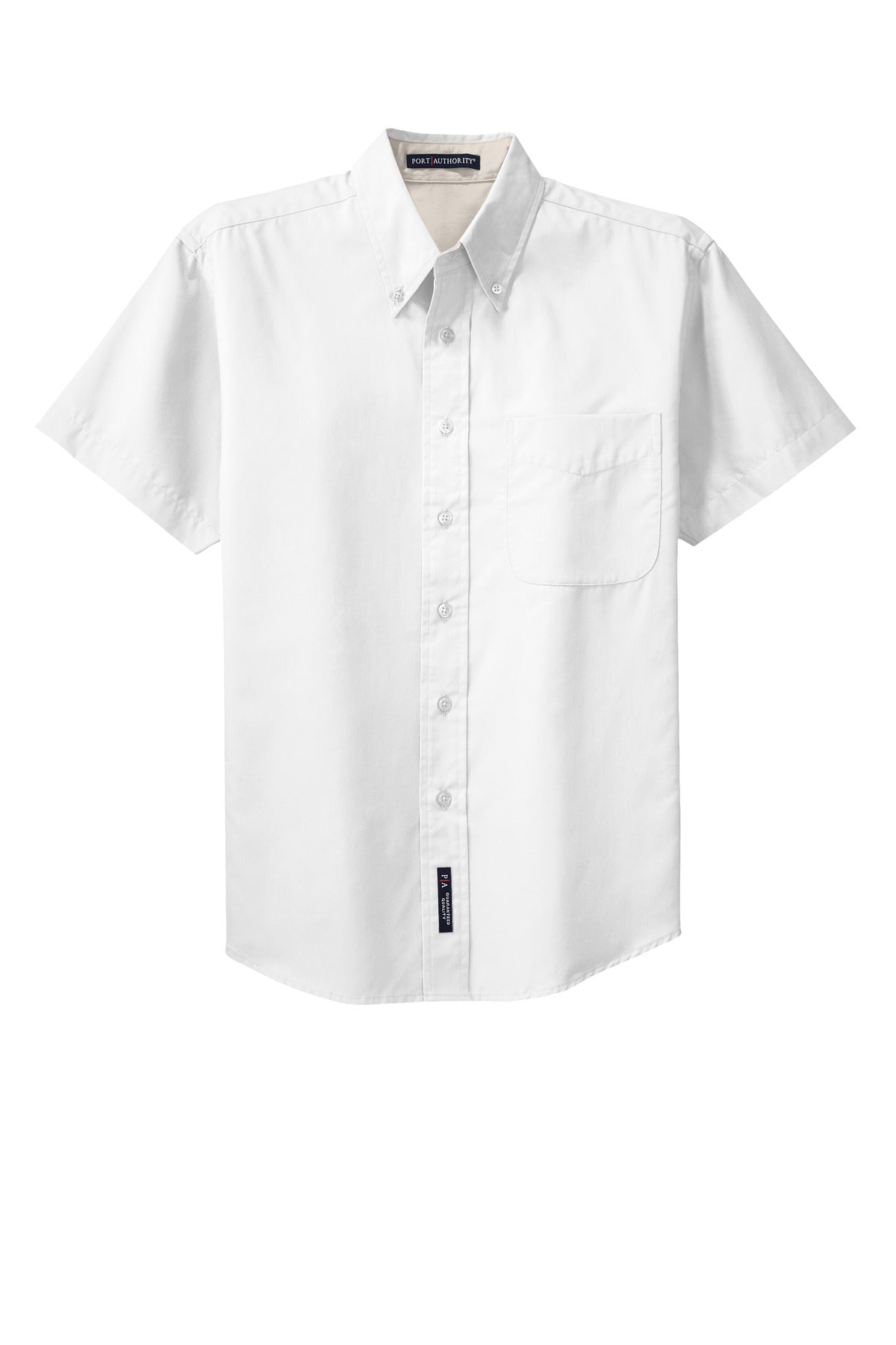 Port Authority Tall Short Sleeve Easy Care Shirt - White/ Light Stone