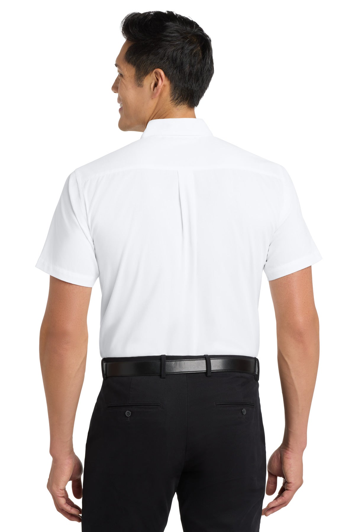 Port Authority Tall Short Sleeve Easy Care Shirt - White/ Light Stone