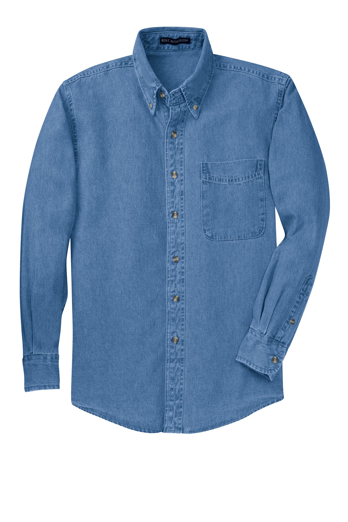 Port Authority Tall Long Sleeve Denim Shirt - Faded Blue
