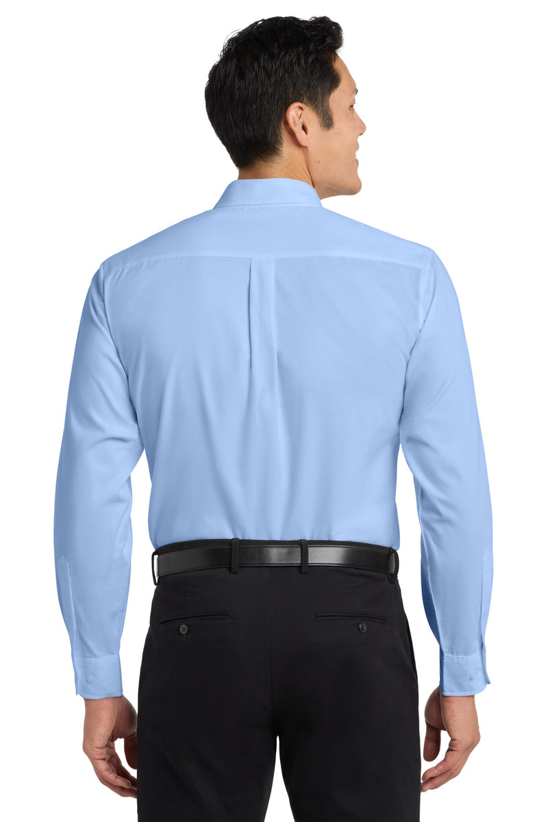 Port Authority Tall Long Sleeve Easy Care Shirt - Light Blue/ Light Stone