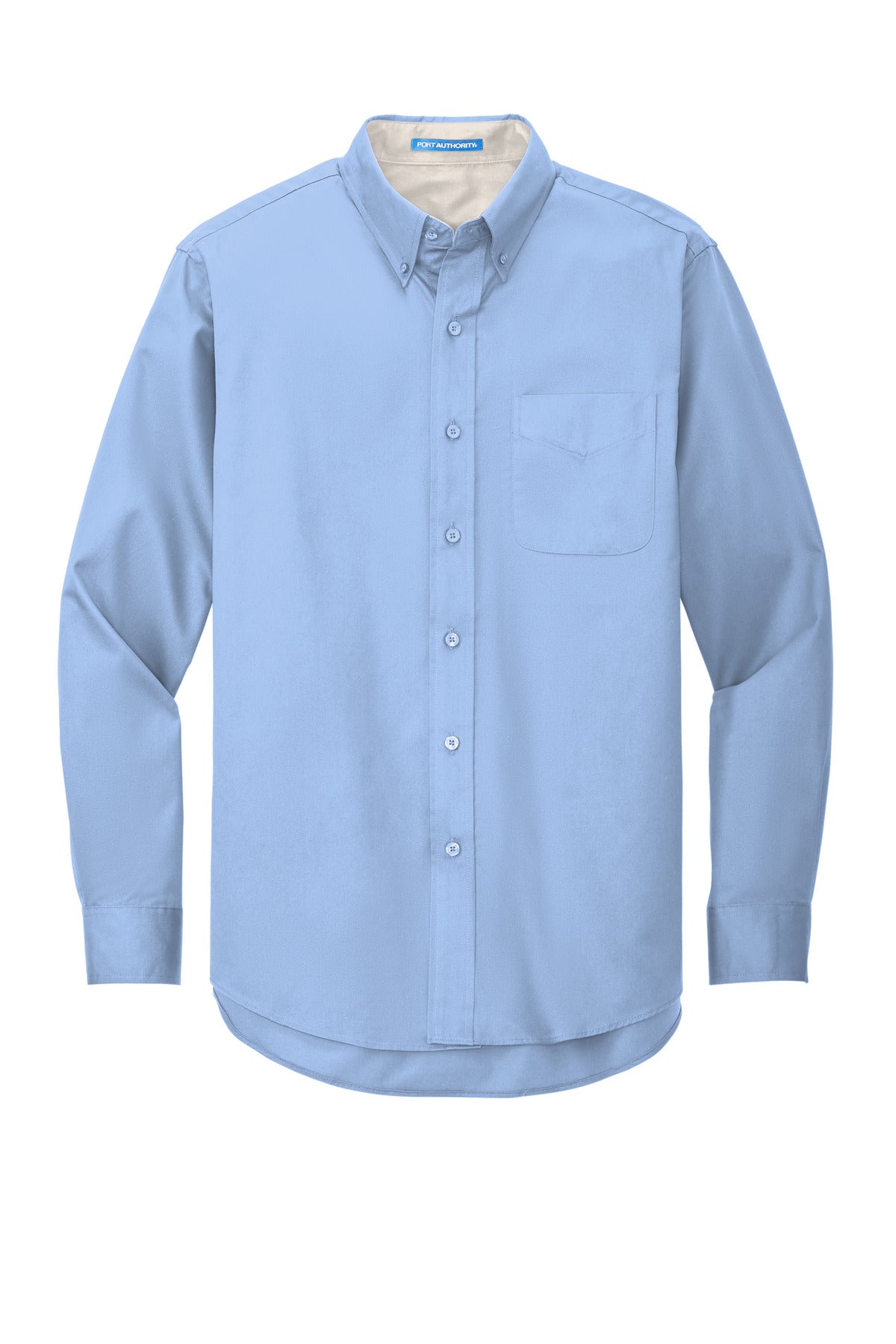 Port Authority Tall Long Sleeve Easy Care Shirt - Light Blue/ Light Stone