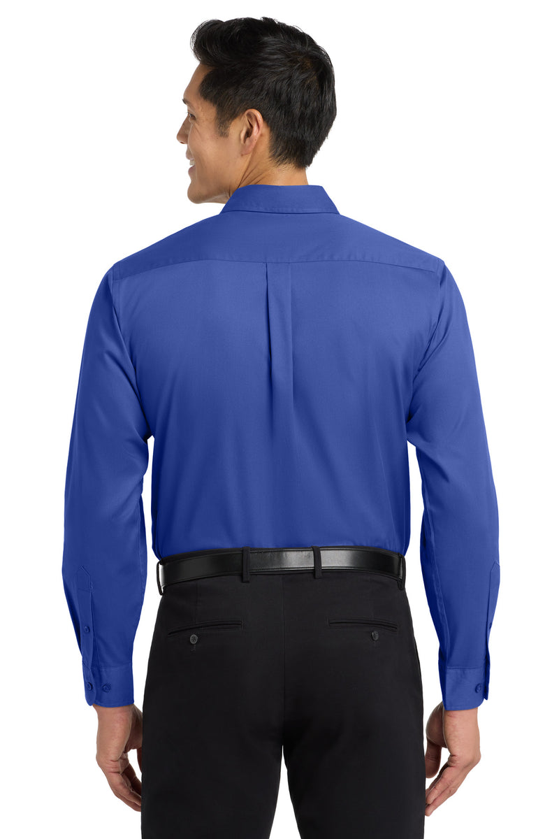 Port Authority Tall Long Sleeve Easy Care Shirt - Royal/ Classic Navy