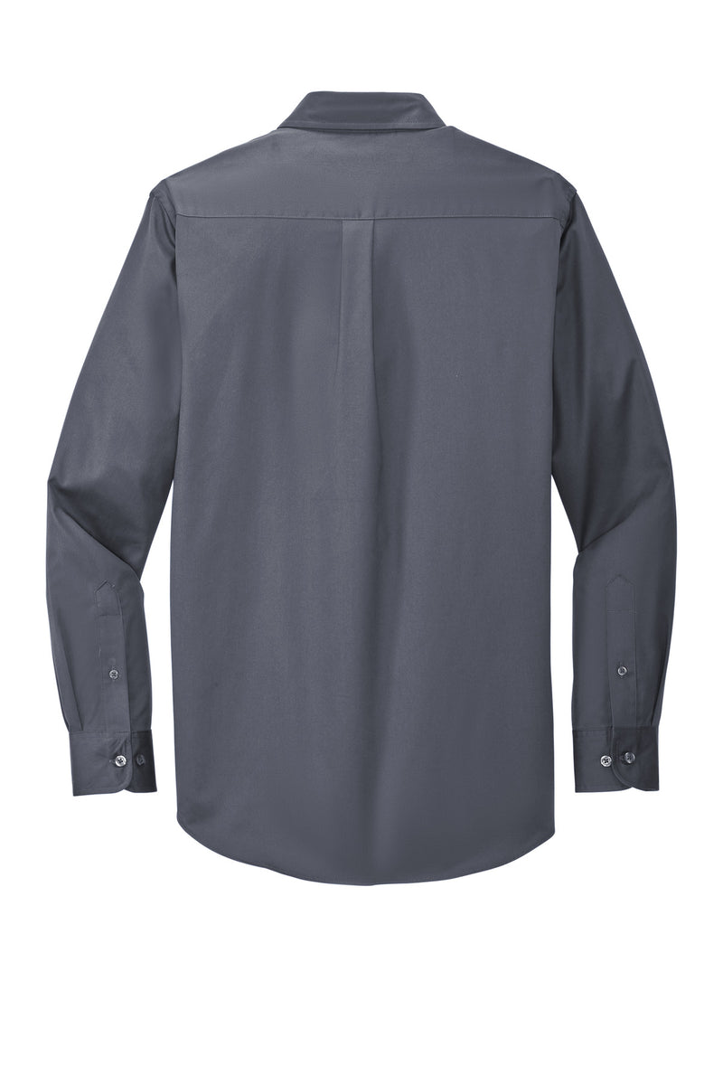 Port Authority Tall Long Sleeve Easy Care Shirt - Steel Grey/ Light Stone