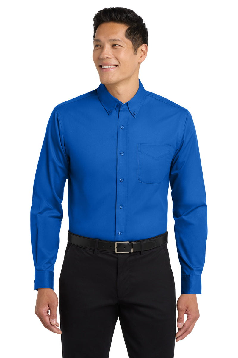 Port Authority Tall Long Sleeve Easy Care Shirt - Strong Blue