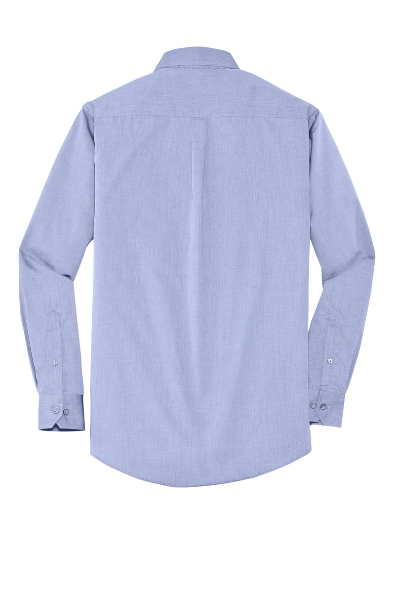 Port Authority Tall Crosshatch Easy Care Shirt - Chambray Blue