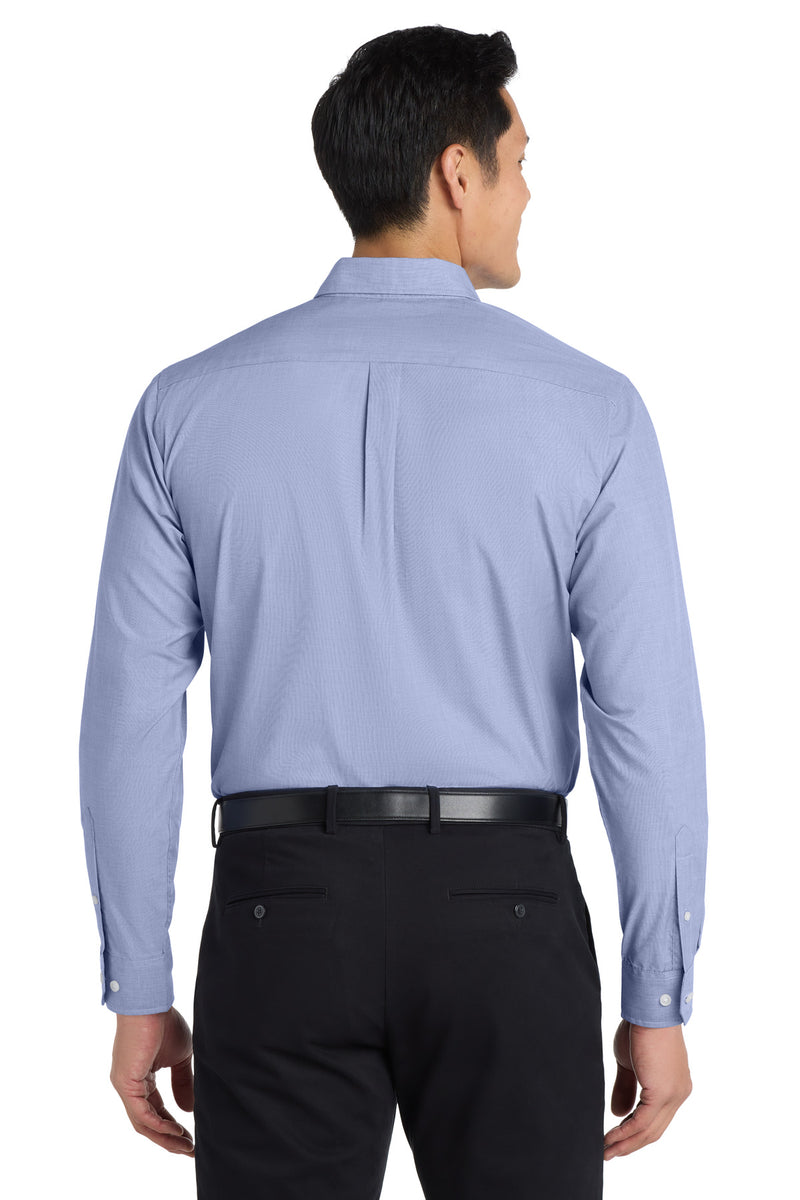 Port Authority Tall Crosshatch Easy Care Shirt - Chambray Blue