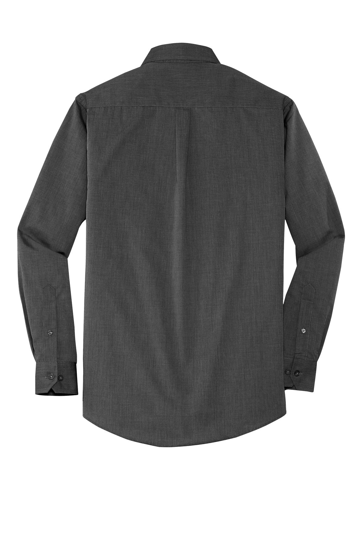 Port Authority Tall Crosshatch Easy Care Shirt - Soft Black