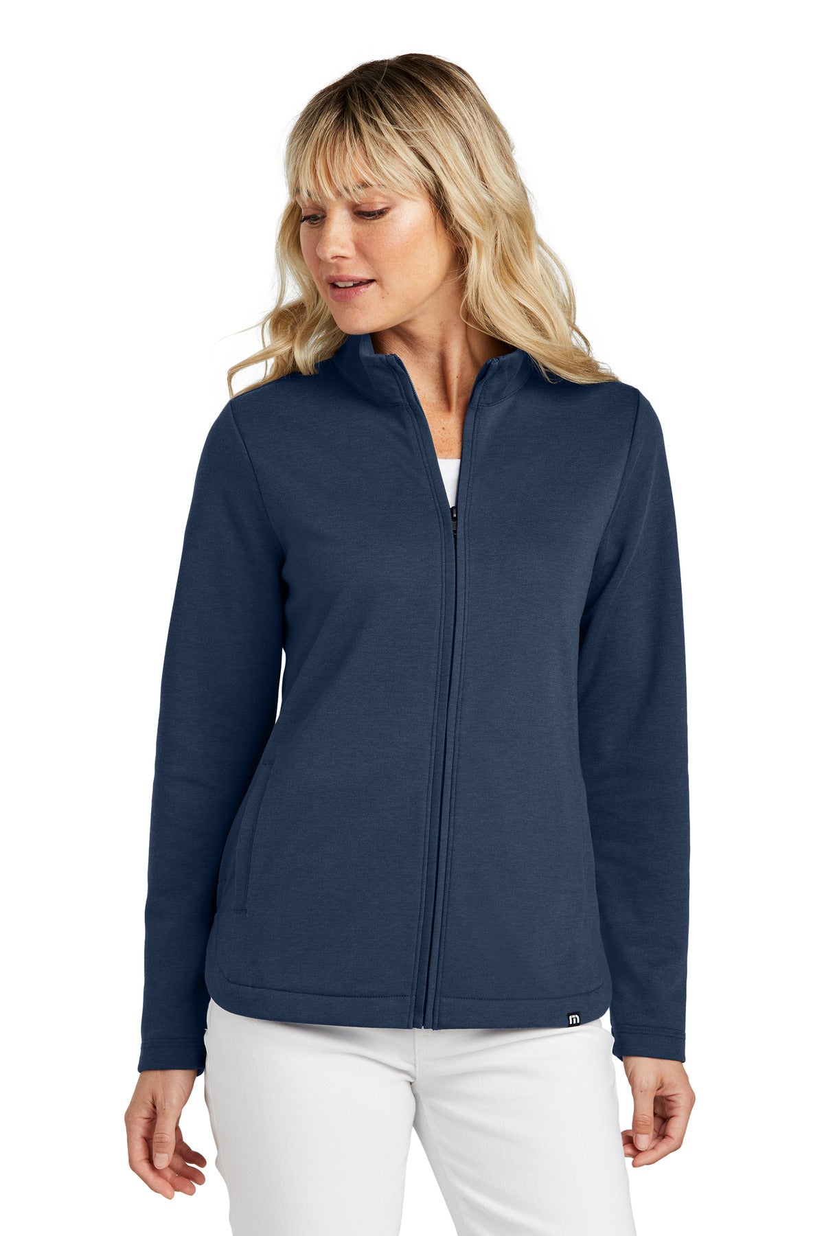 TravisMathew Women's Coveside Full-Zip - Blue Nights