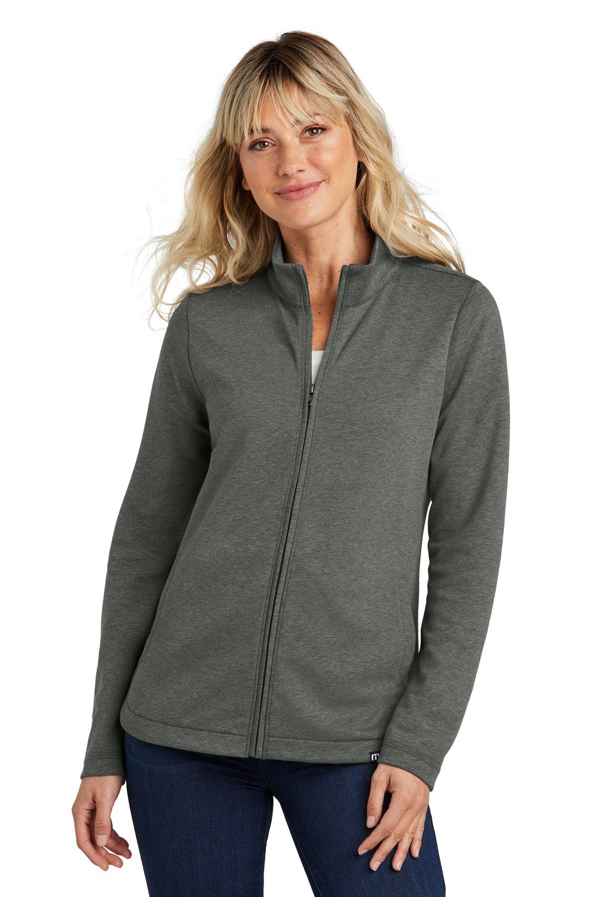 TravisMathew Women's Coveside Full-Zip - Dark Grey Heather