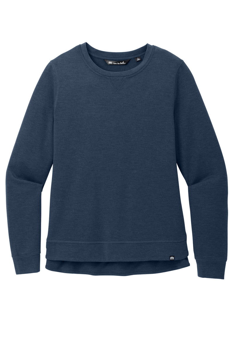 TravisMathew Women's Long Weekend Crew - Blue Nights Heather
