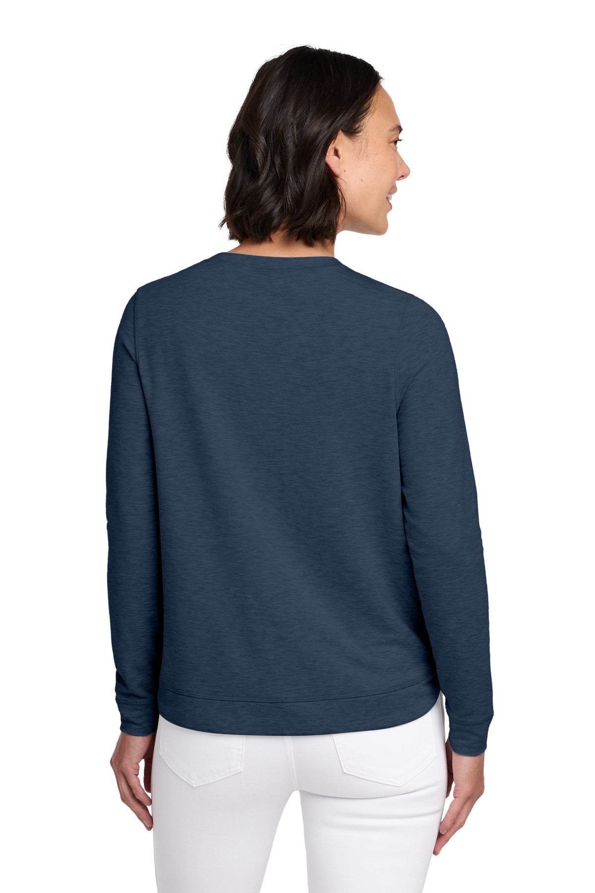 TravisMathew Women's Long Weekend Crew - Blue Nights Heather