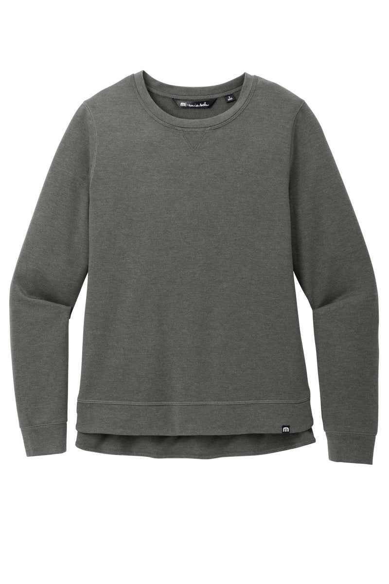TravisMathew Women's Long Weekend Crew - Dark Grey Heather
