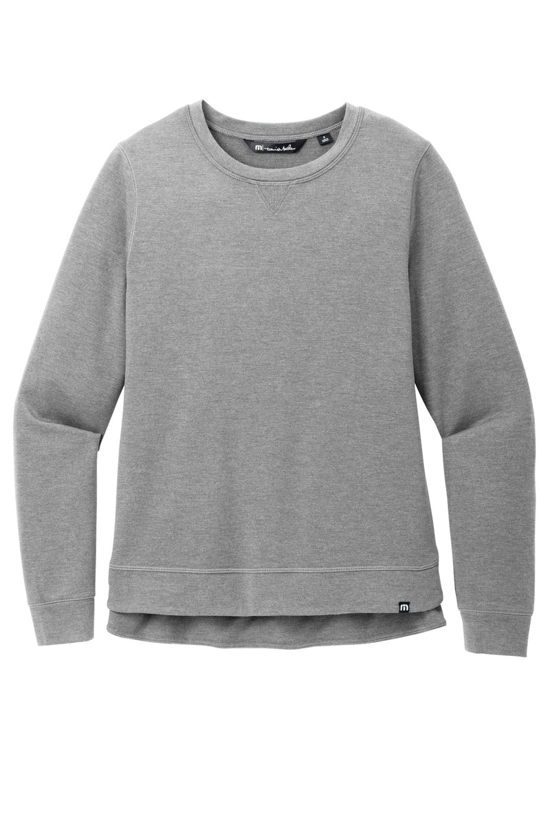 TravisMathew Women's Long Weekend Crew - Light Grey Heather