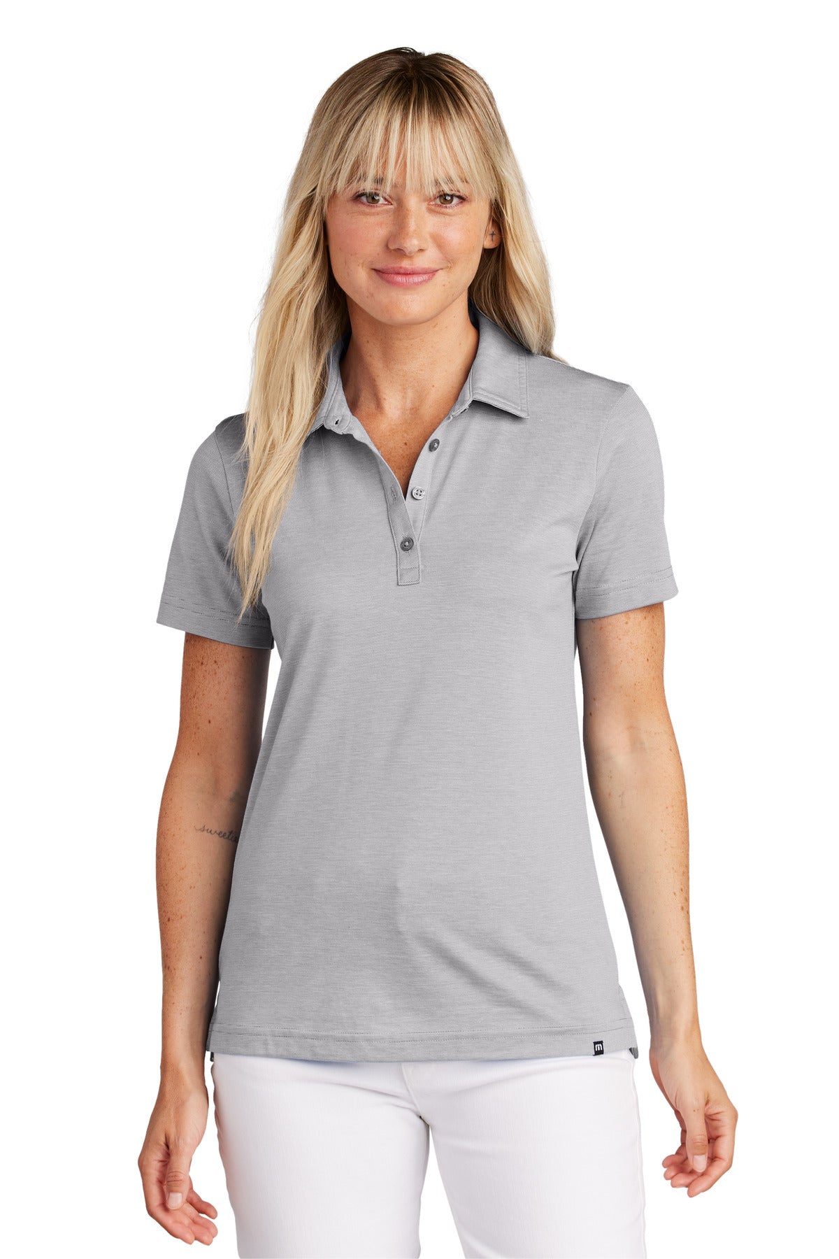 TravisMathew Women's Sunnyvale Polo - Light Grey Heather