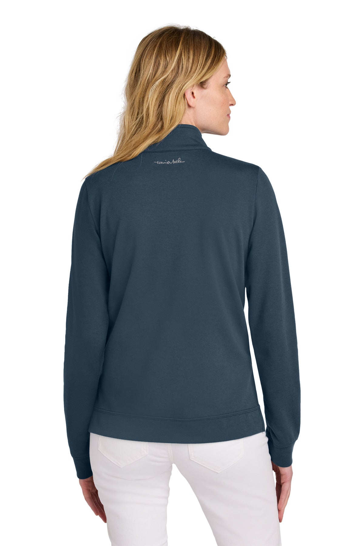 TravisMathew Women's Coveside 1/2-Zip - Blue Nights