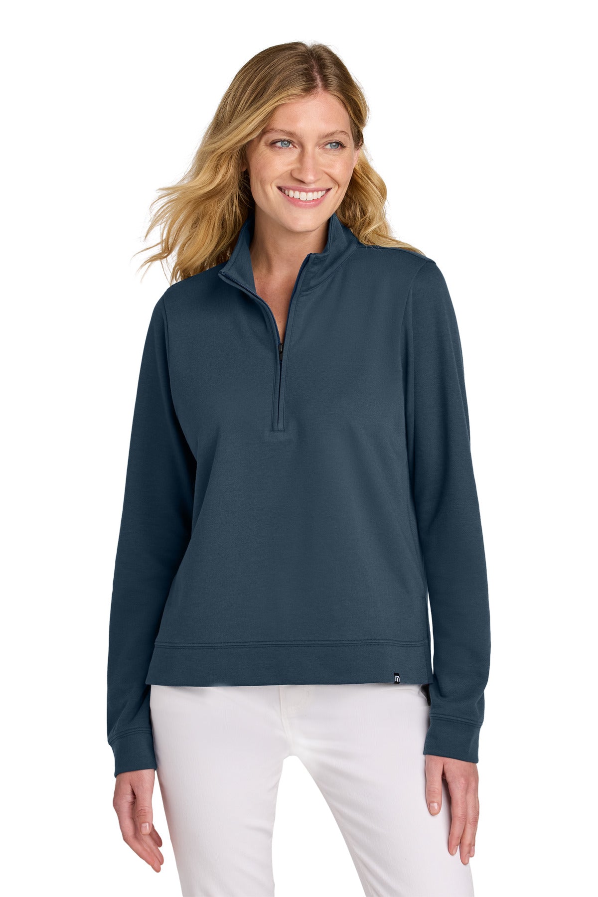 TravisMathew Women's Coveside 1/2-Zip - Blue Nights