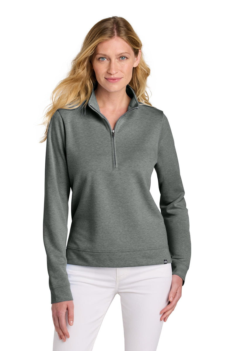 TravisMathew Women's Coveside 1/2-Zip - Dark Grey Heather
