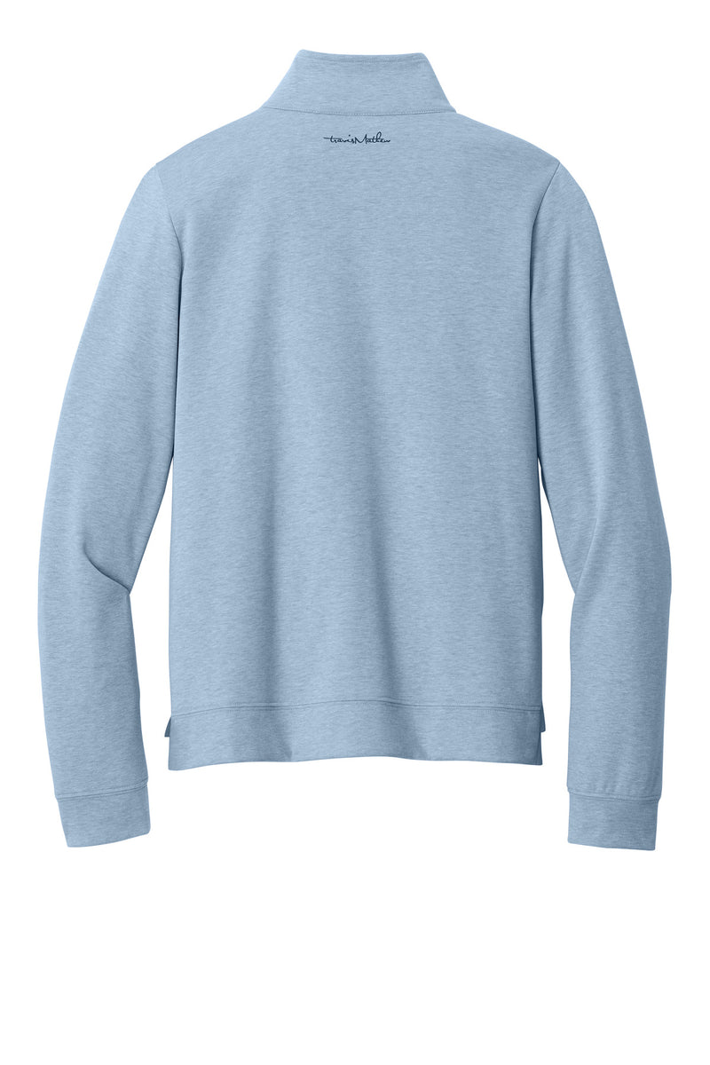 TravisMathew Women's Coveside 1/2-Zip - Light Blue Heather