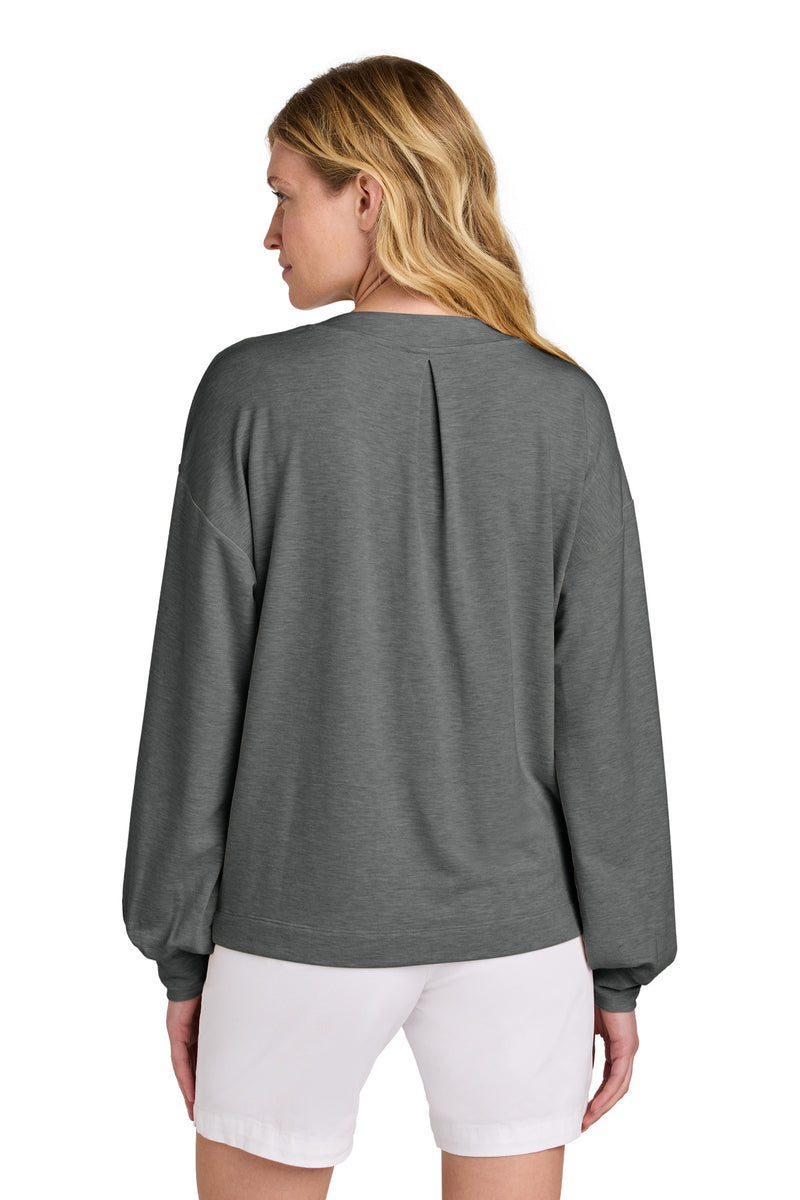TravisMathew Women's Long Weekend V-Neck - Dark Grey Heather